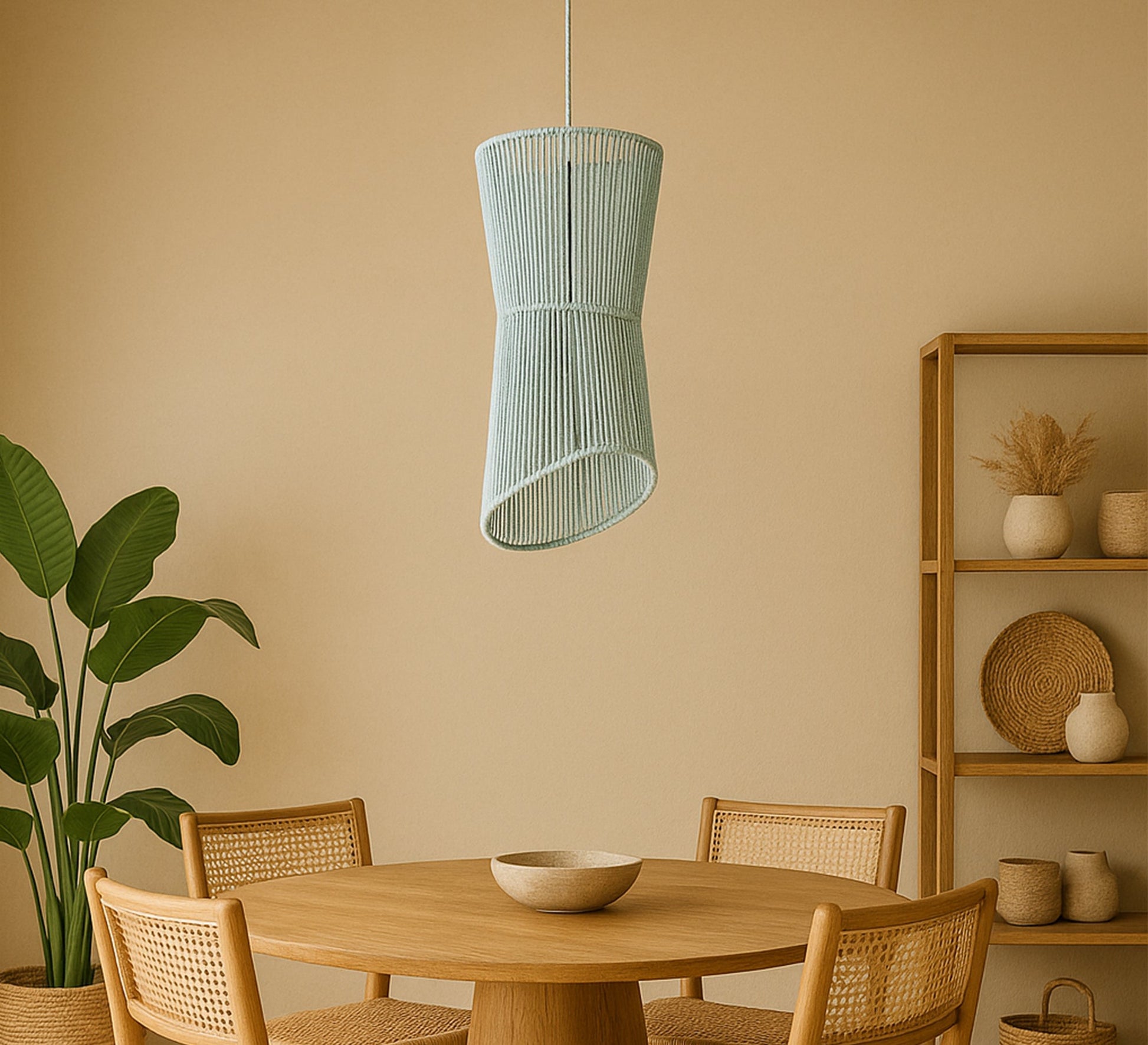 Silver macrame pendant light - Vitrine Furniture - Lighting