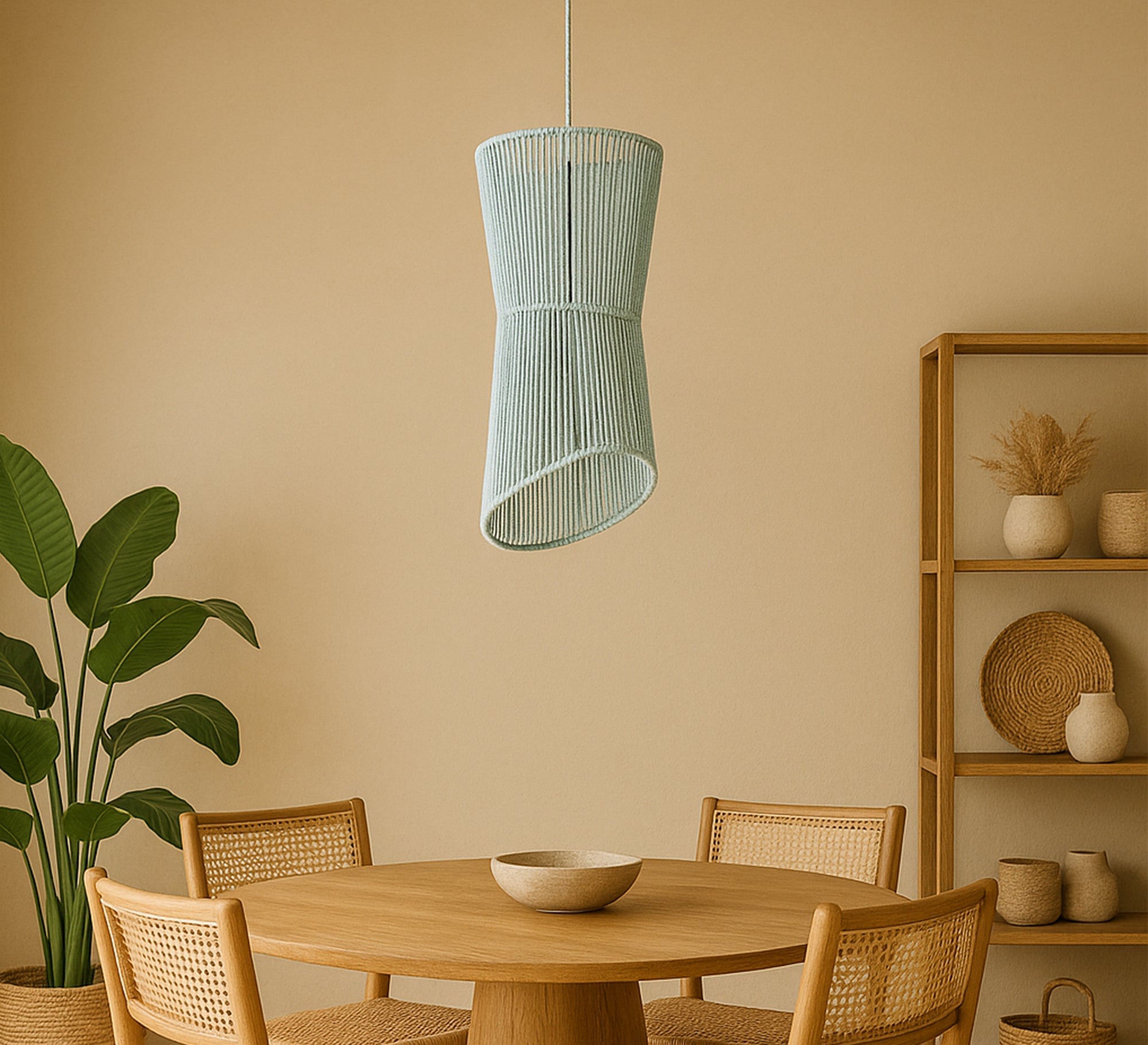 Silver macrame pendant light - Vitrine Furniture - Lighting