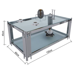 Silver rectangular frame table - Vitrine Furniture - Furniture