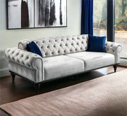 Silver sofa with caputin beads - Vitrine Furniture - Furniture