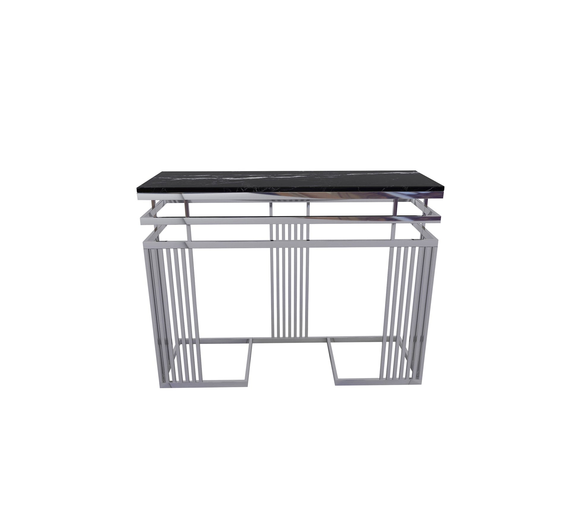 Silver stainless steel console - Vitrine Furniture - Console