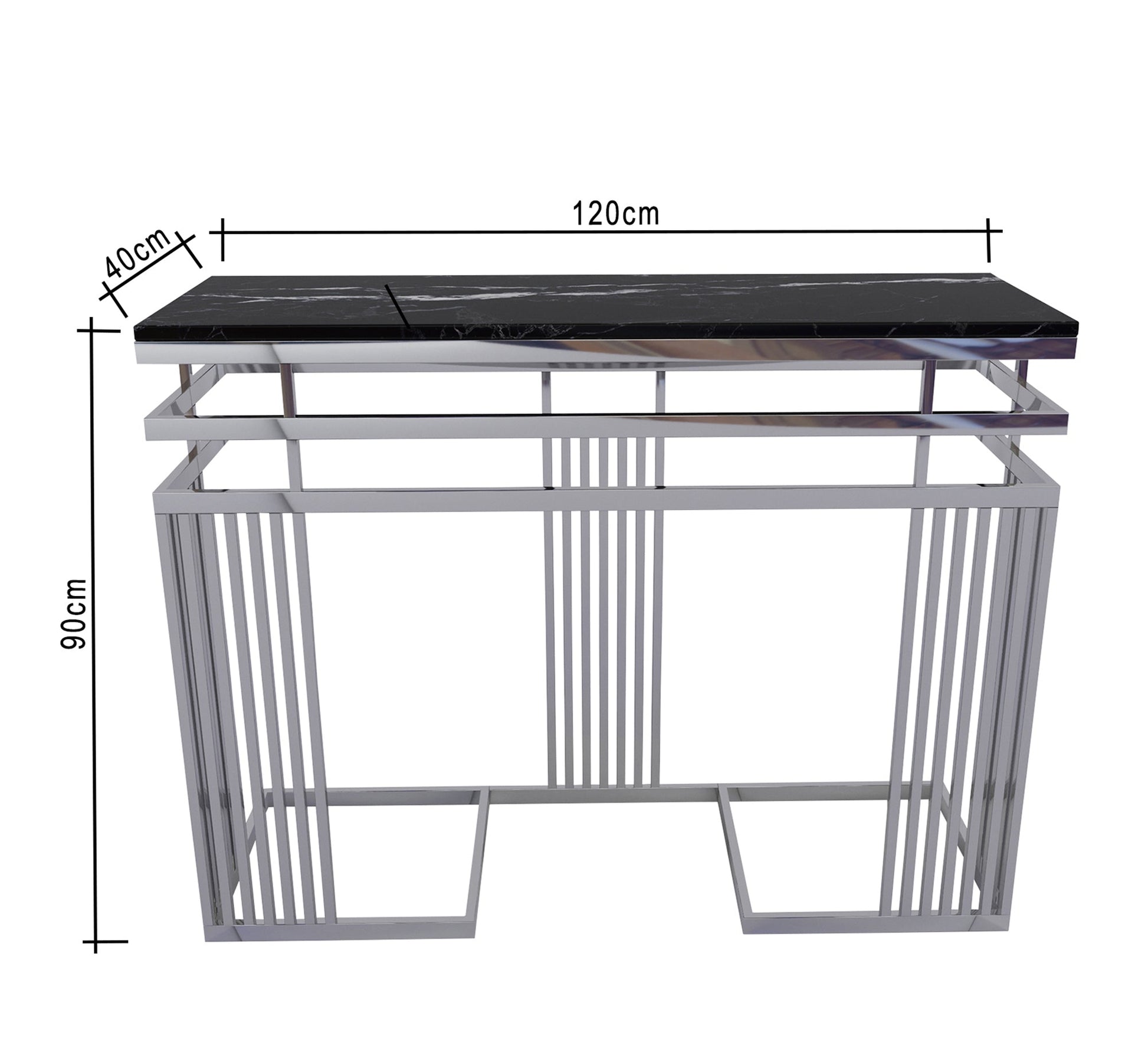 Silver stainless steel console - Vitrine Furniture - Furniture