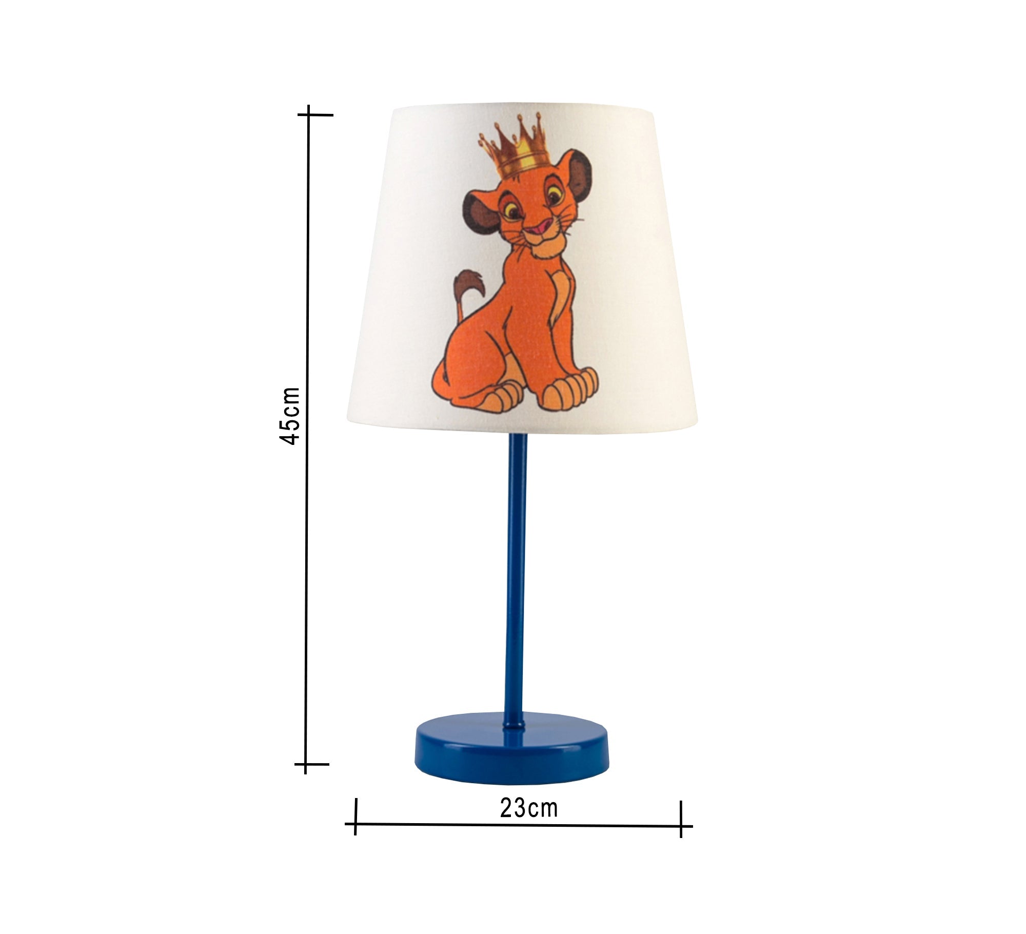 Simba Lamp: Royal lighting for your child's room with a blue base - Vitrine Furniture - Lighting