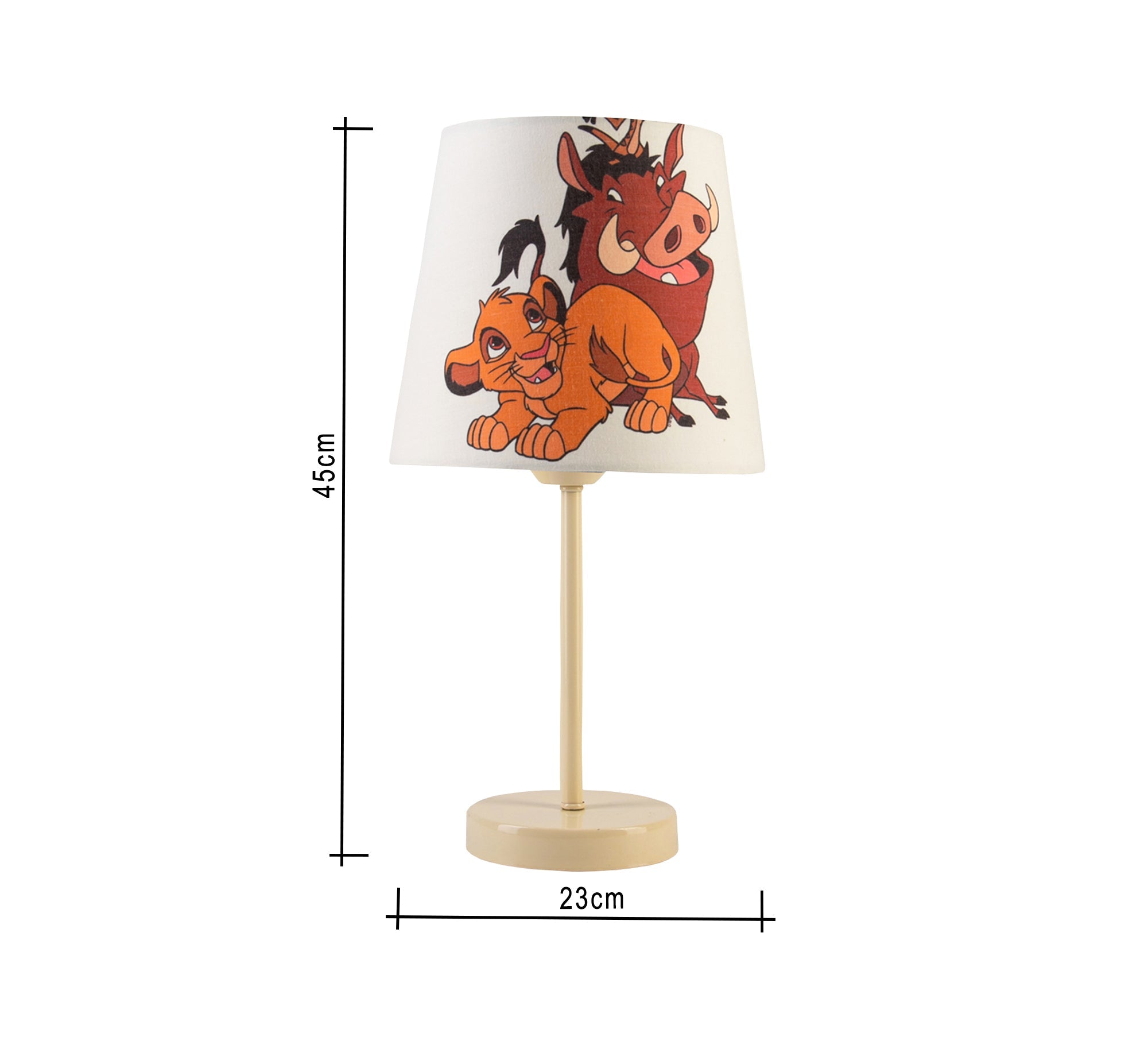 Simba, Timon and Pumbaa: Friends of the King of the Jungle Lamp with Beige Base - Vitrine Furniture - Lighting