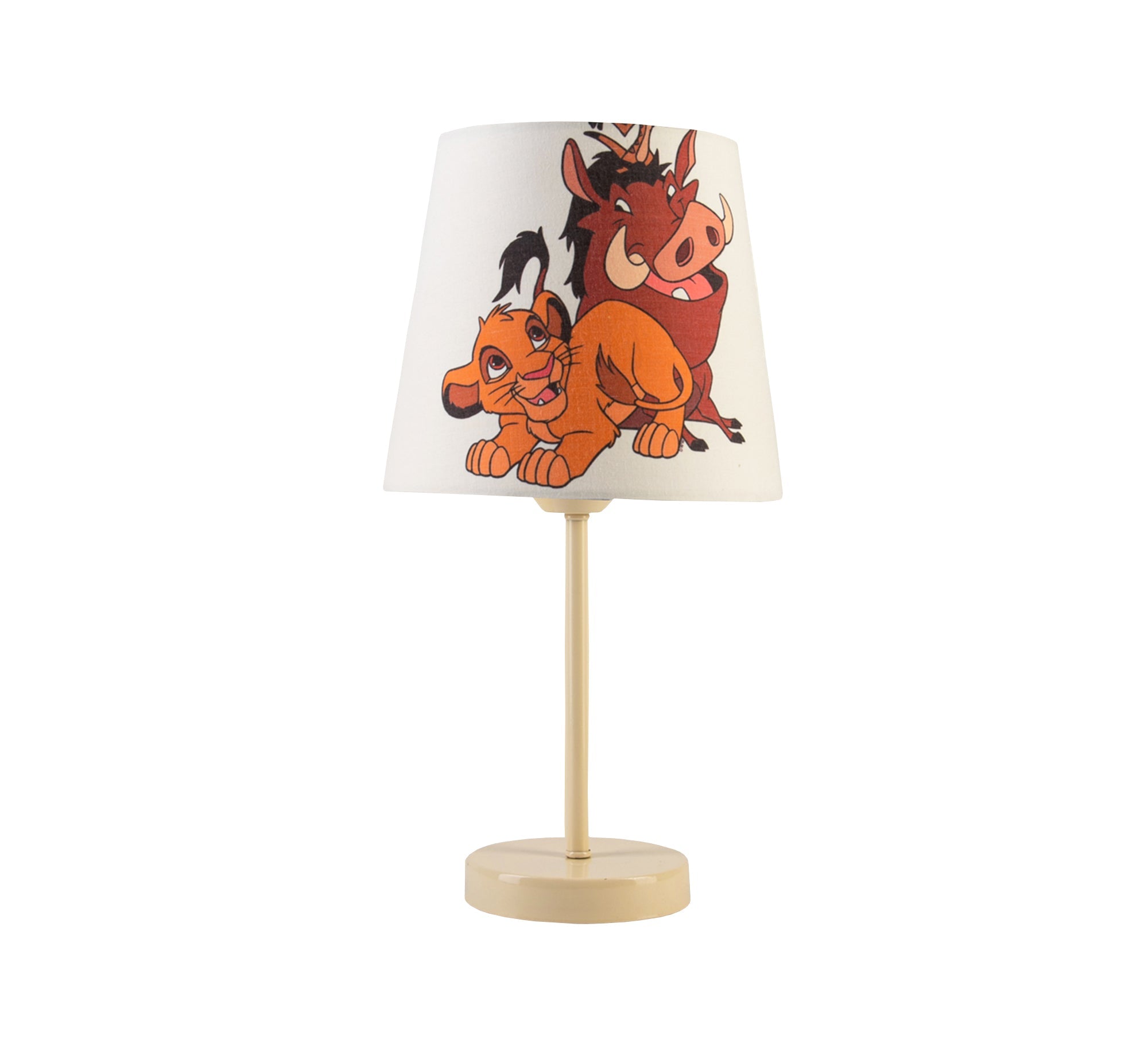 Simba, Timon and Pumbaa: Friends of the King of the Jungle Lamp with Beige Base - Vitrine Furniture - Lighting