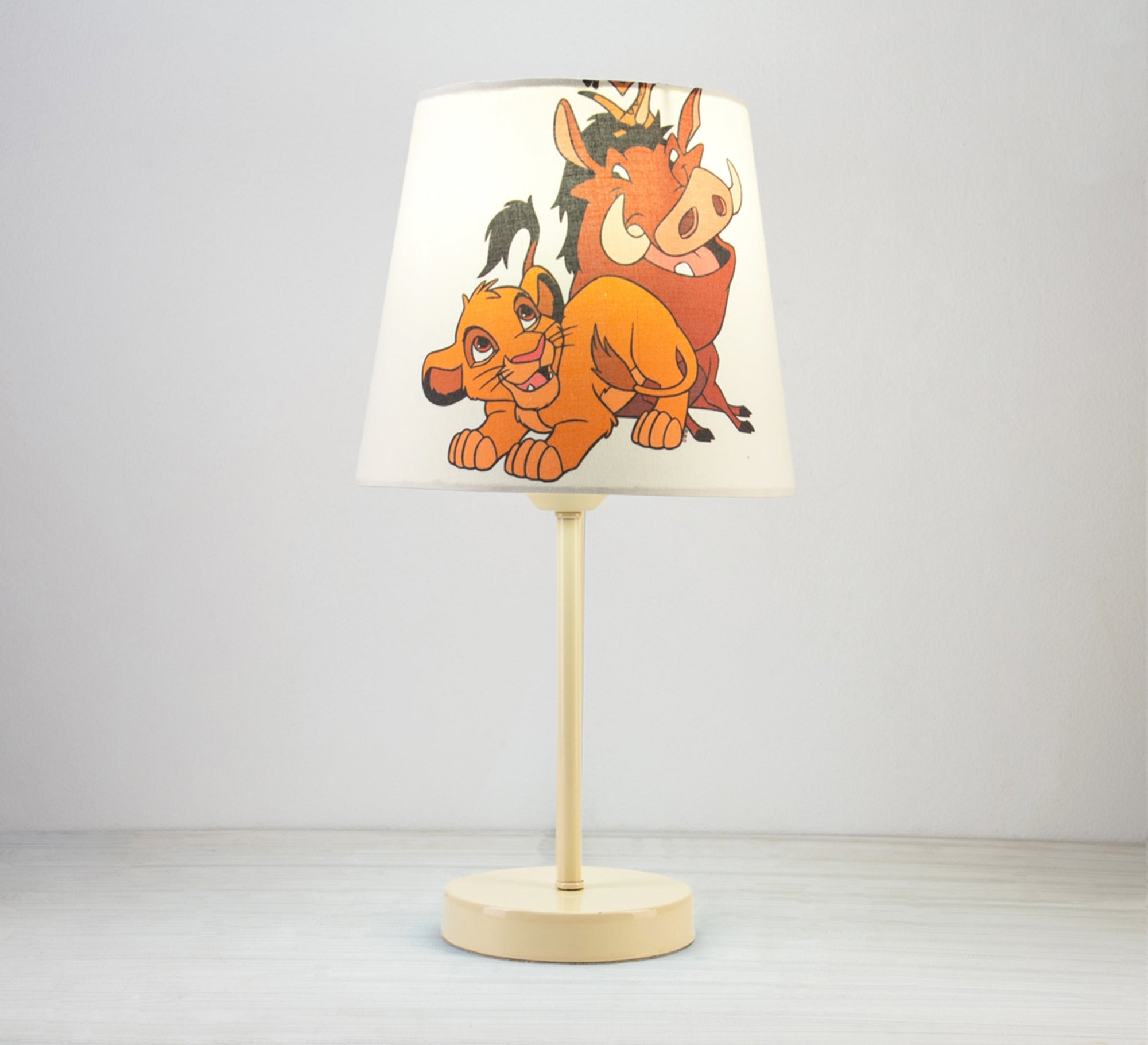 Simba, Timon and Pumbaa: Friends of the King of the Jungle Lamp with Beige Base - Vitrine Furniture - Lighting