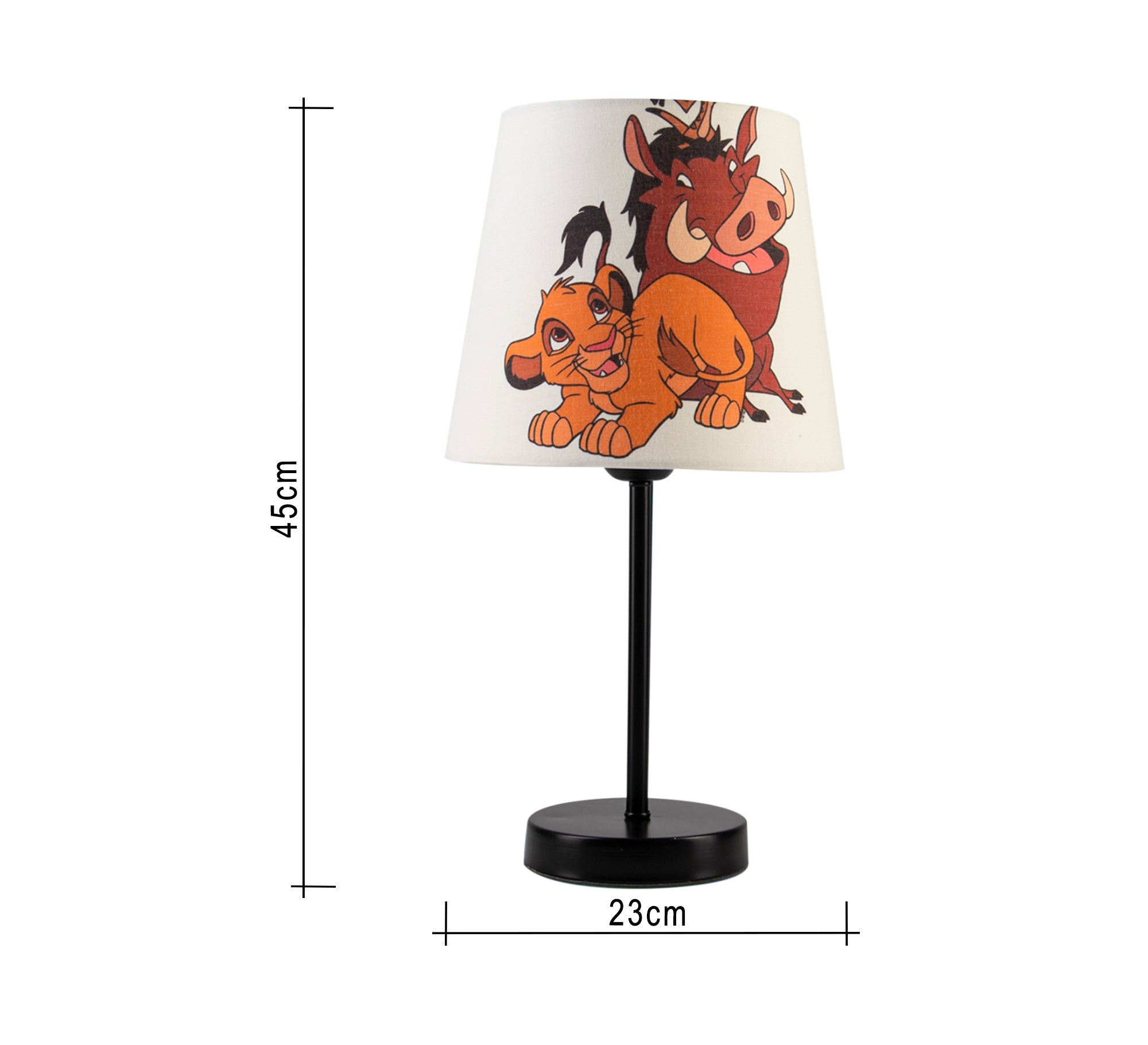 Simba, Timon and Pumbaa: Friends of the King of the Jungle Lamp with Black Base - Vitrine Furniture - Lighting