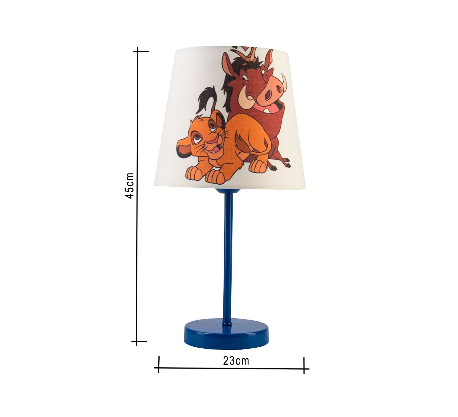 Simba, Timon and Pumbaa: Friends of the King of the Jungle Lamp with Blue Base - Vitrine Furniture - Lighting
