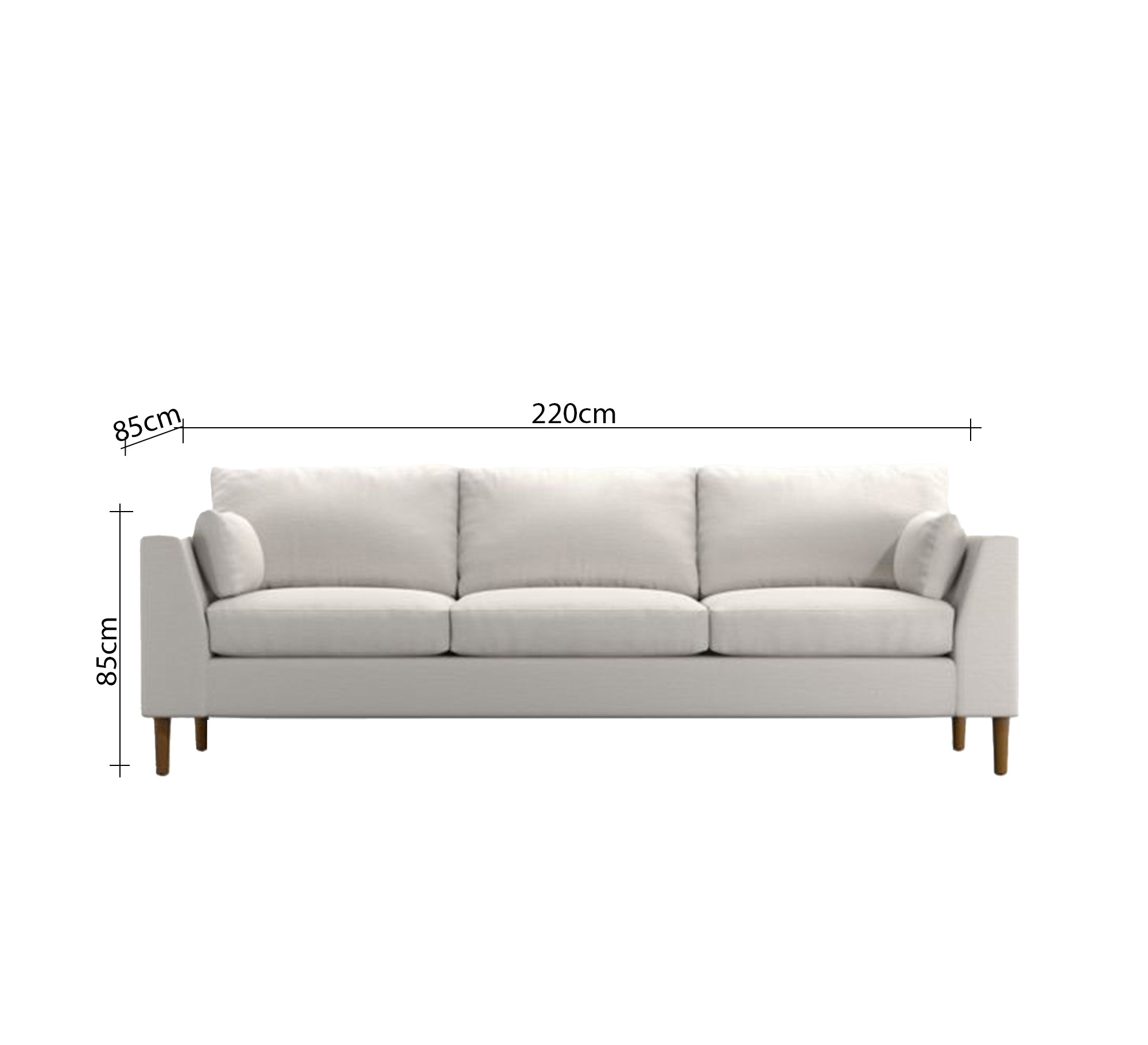 Simple and comfortable classic white sofa - Vitrine Furniture - Furniture
