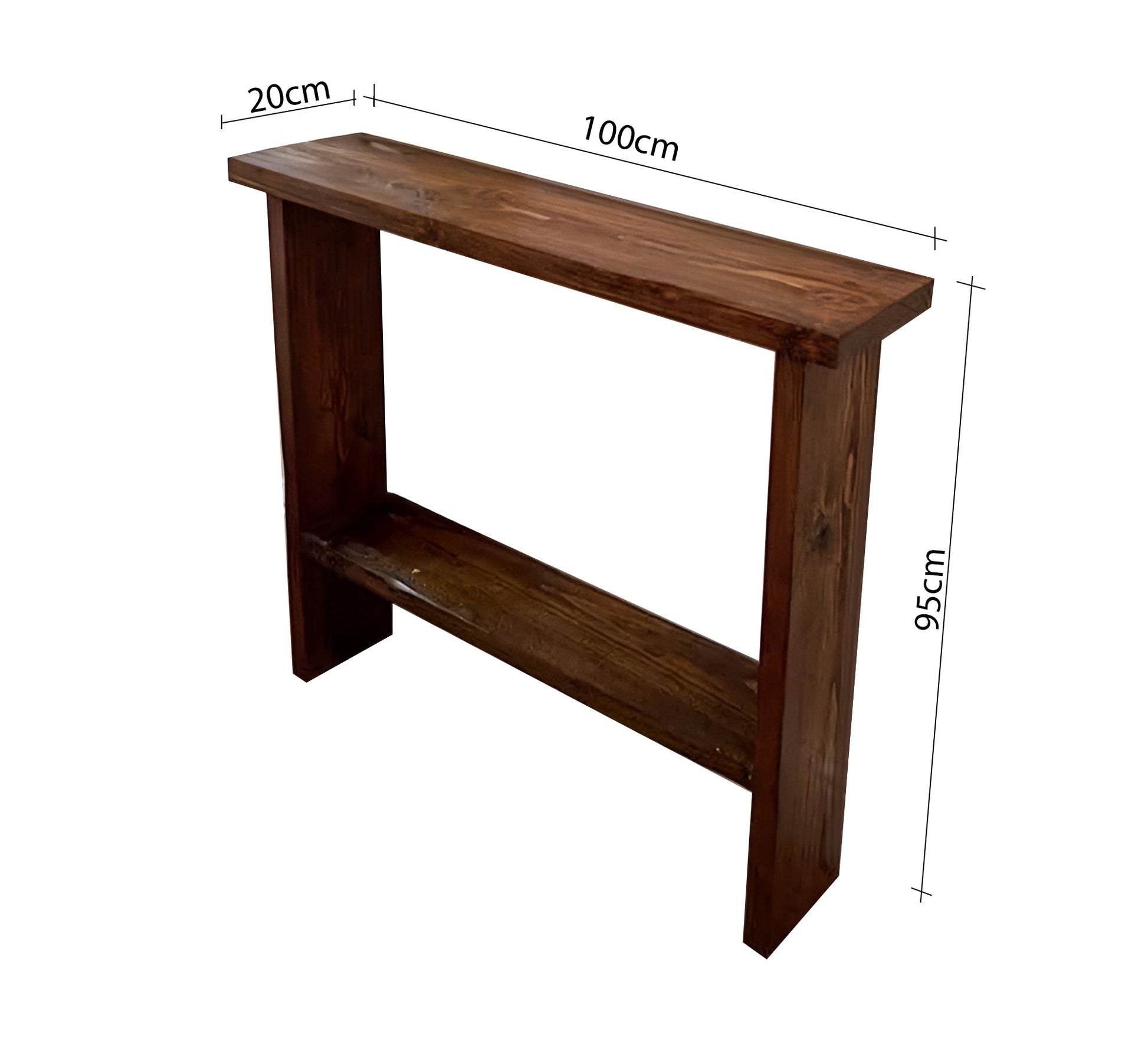 Simple and slim rustic wood console table - Vitrine Furniture - Furniture