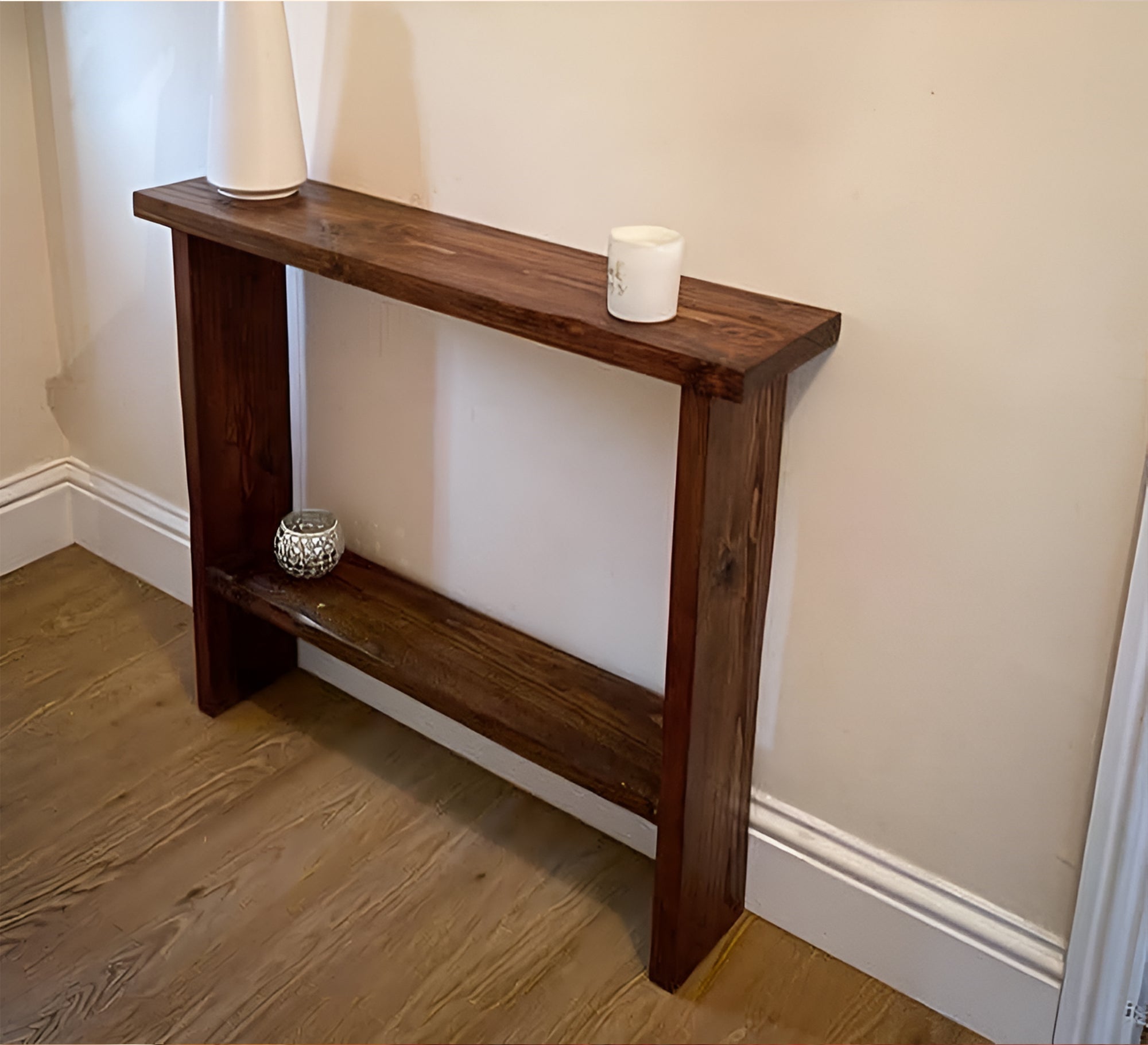Simple and slim rustic wood console table - Vitrine Furniture - Furniture
