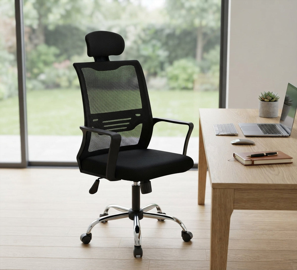Simple Black Mesh Back Office Chair - Vitrine Furniture - Office Chairs