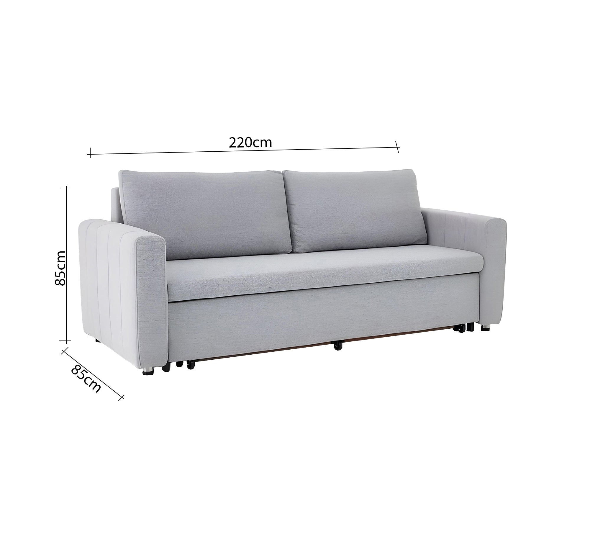 Simple, comfortable, and practical gray sofa - Vitrine Furniture - Furniture