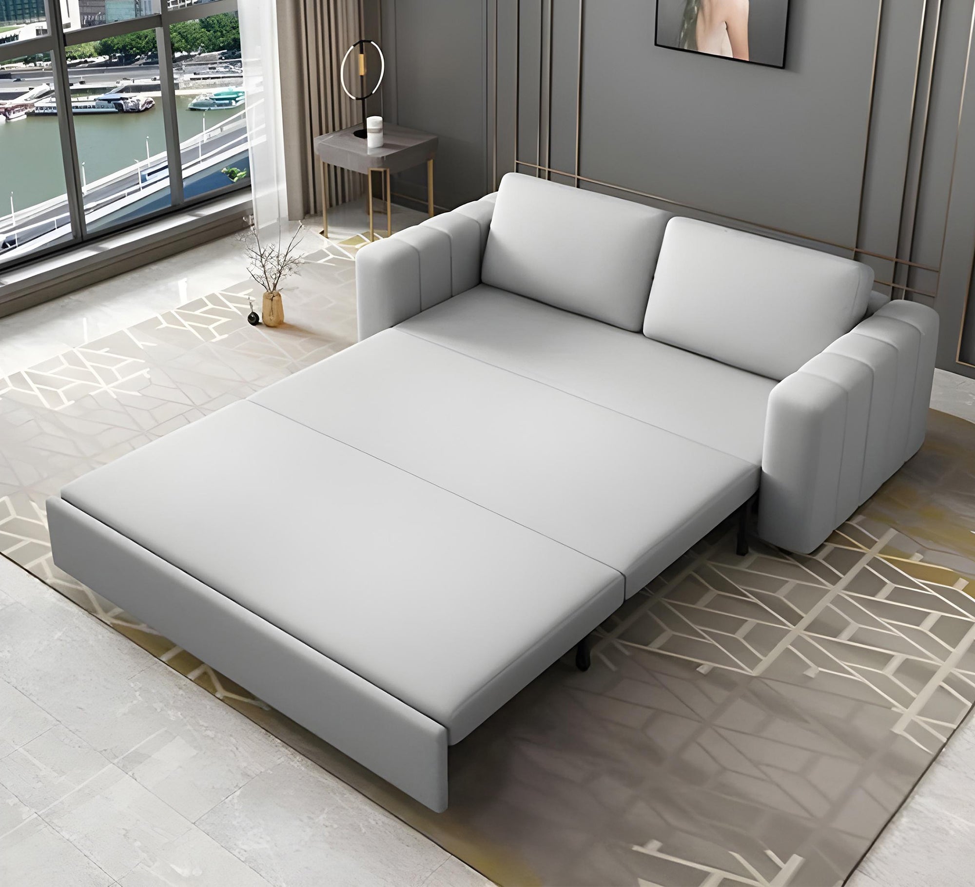 Simple, comfortable, and practical gray sofa - Vitrine Furniture - Furniture