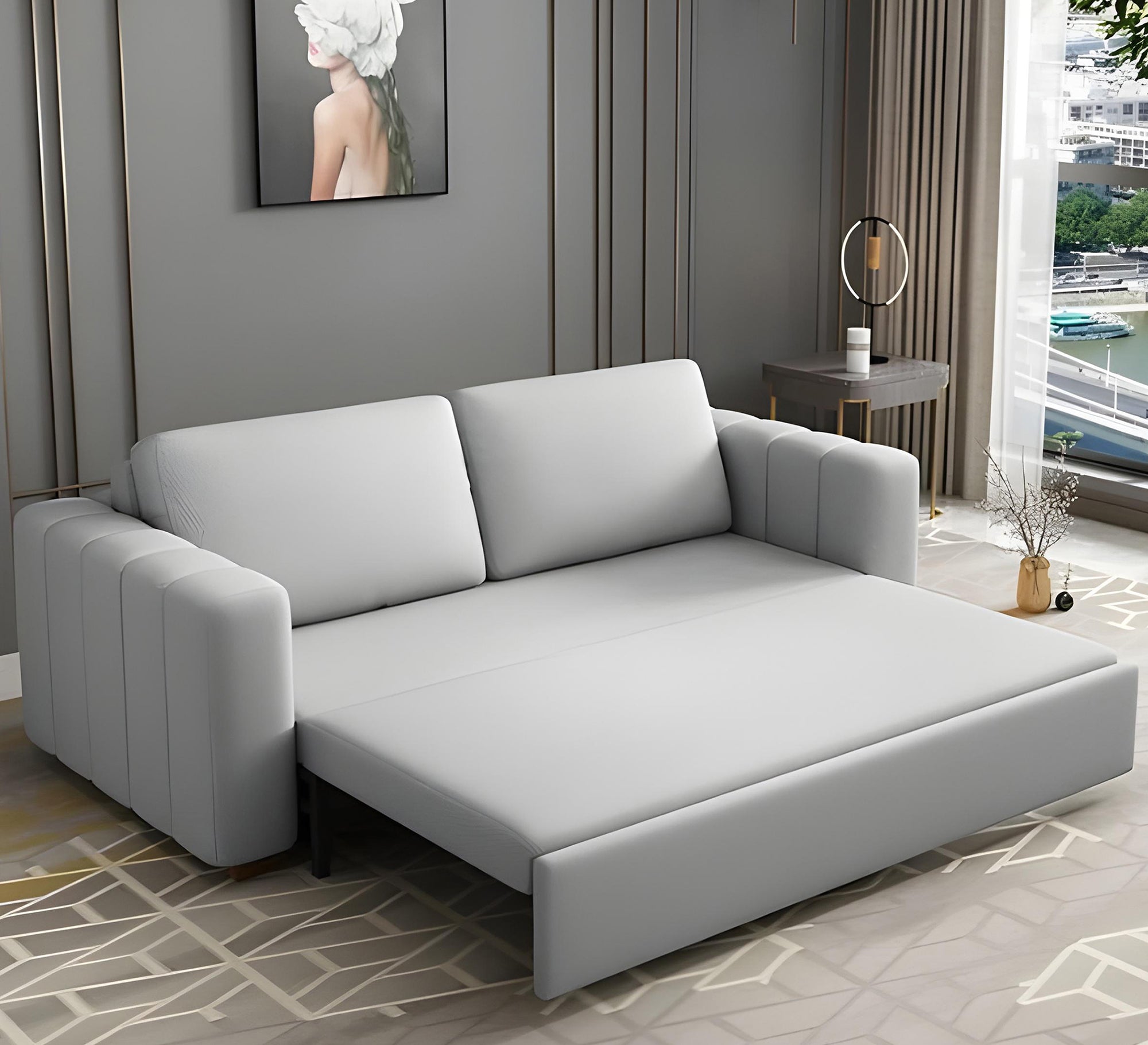 Simple, comfortable, and practical gray sofa - Vitrine Furniture - Furniture
