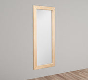 Simple design beige wooden frame mirror - Vitrine Furniture - Décor