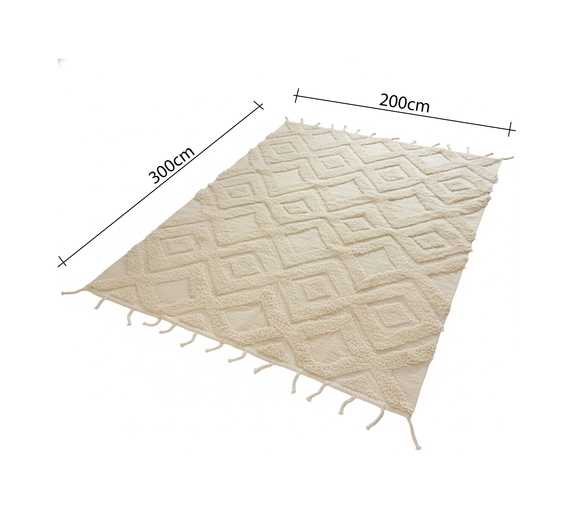 Simple fringed floor rug - Vitrine Furniture - Accessories