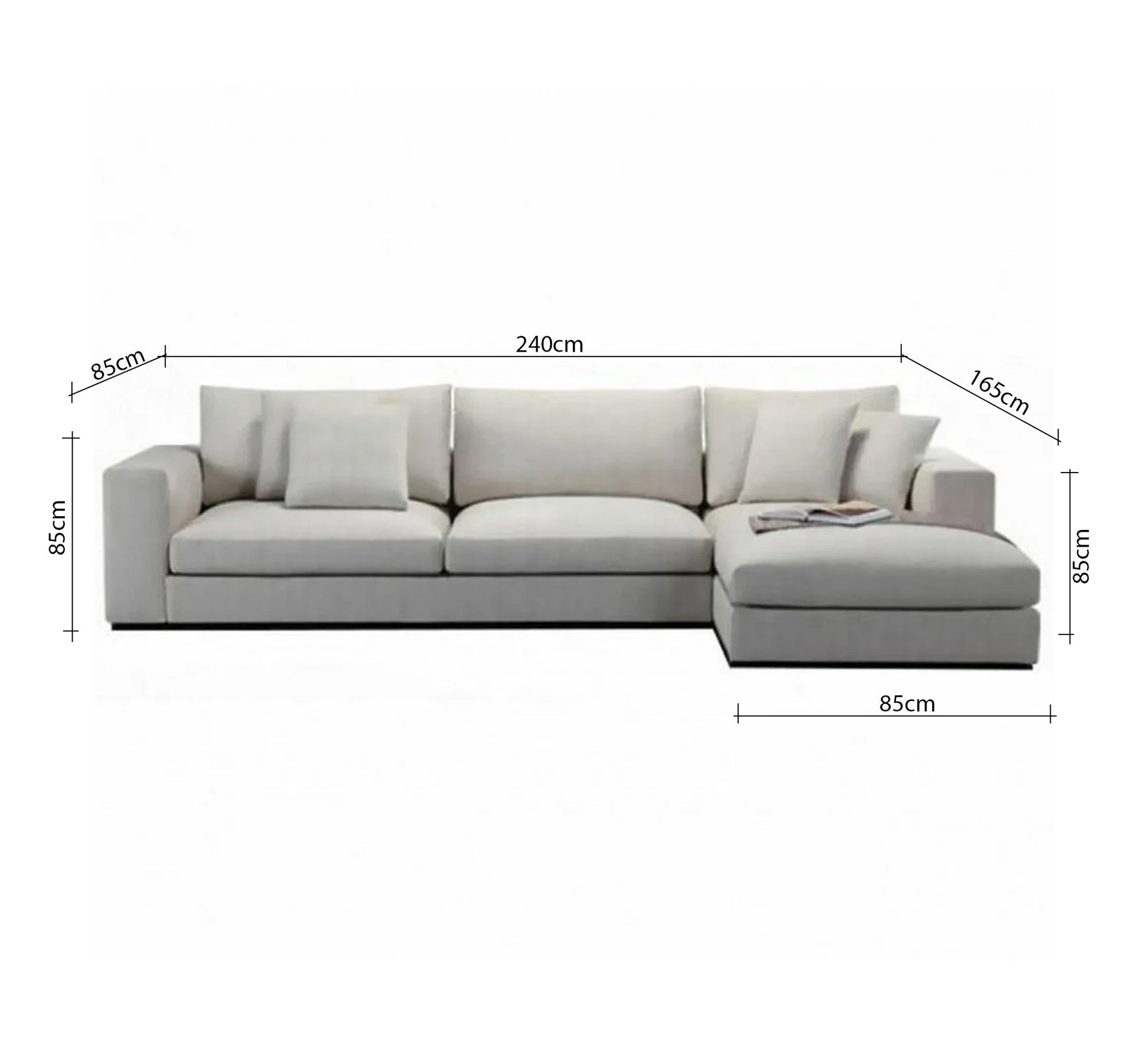 Simple, practical, comfortable and elegant gray corner sofa - Vitrine Furniture - Furniture