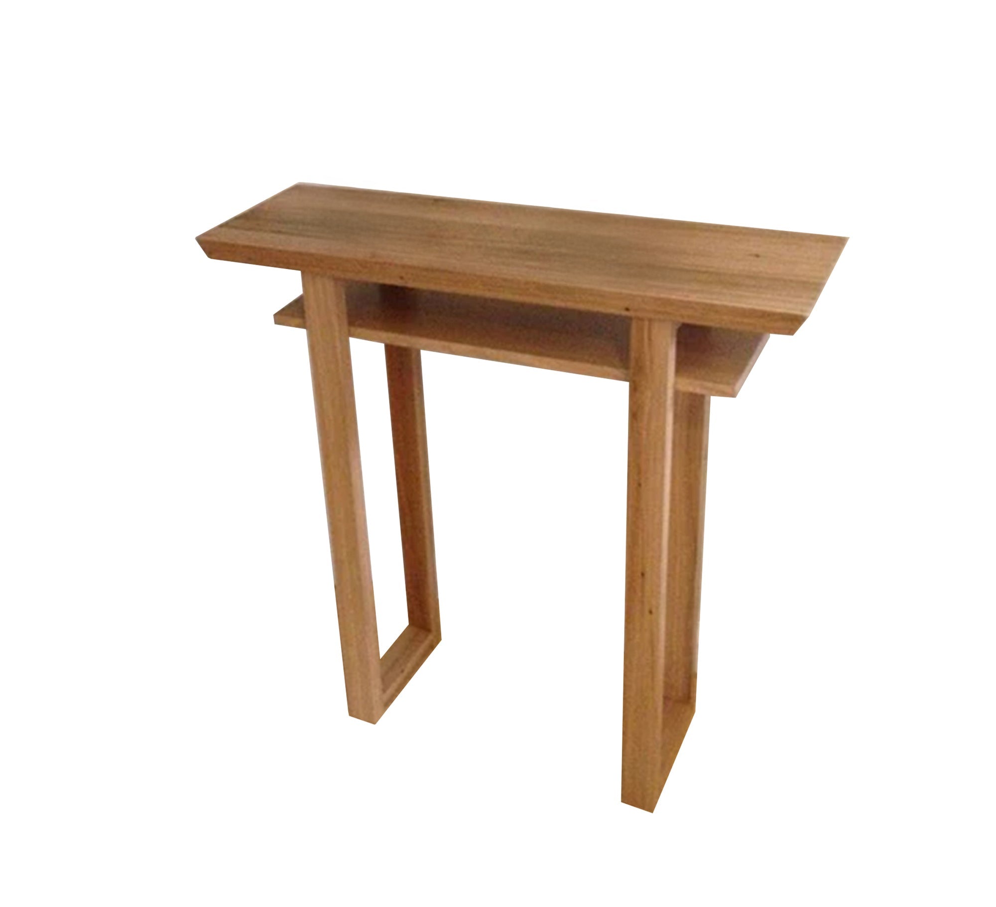 Simple slim wooden console table in rustic style - Vitrine Furniture - Furniture