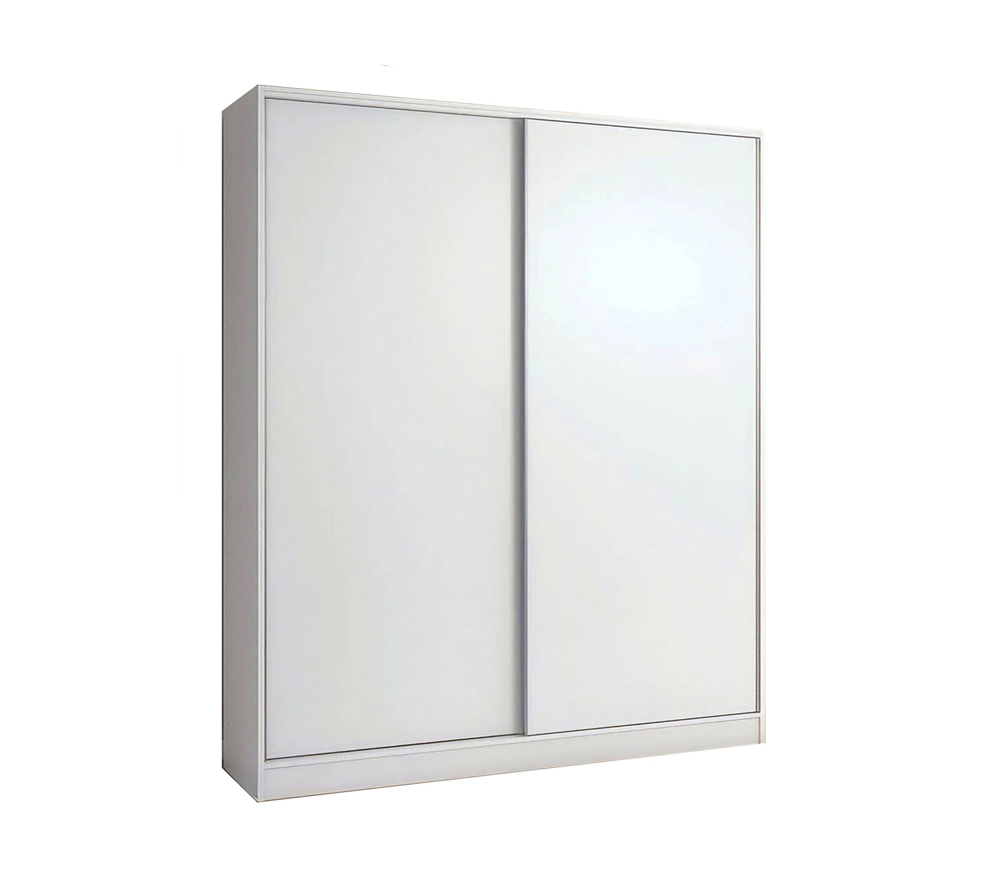 Simple white sliding door wardrobe - Vitrine Furniture - Furniture