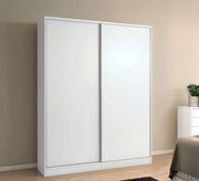 Simple white sliding door wardrobe - Vitrine Furniture - Furniture