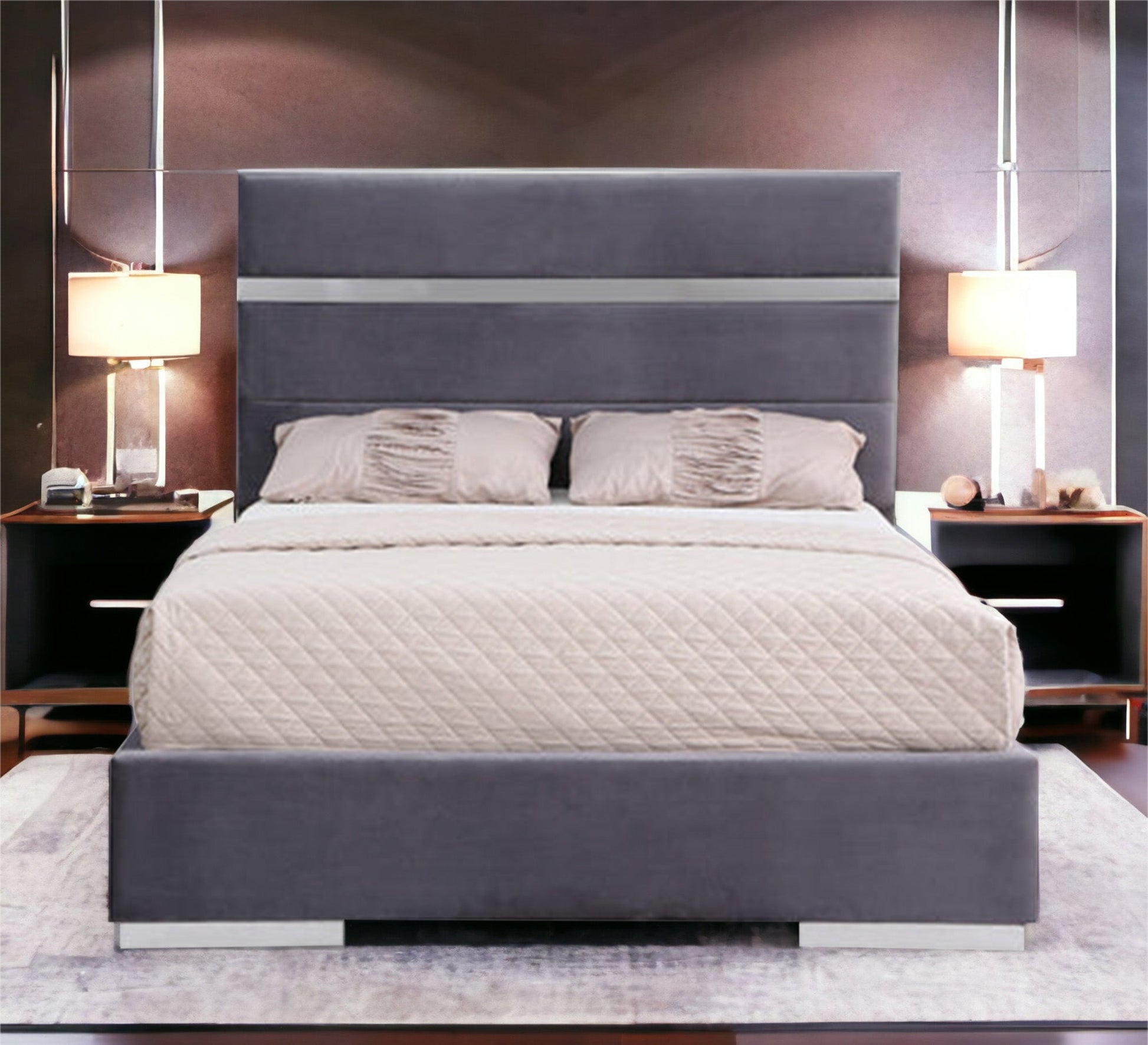 Single bed divided into two parts, dark grey - Vitrine Furniture - Furniture