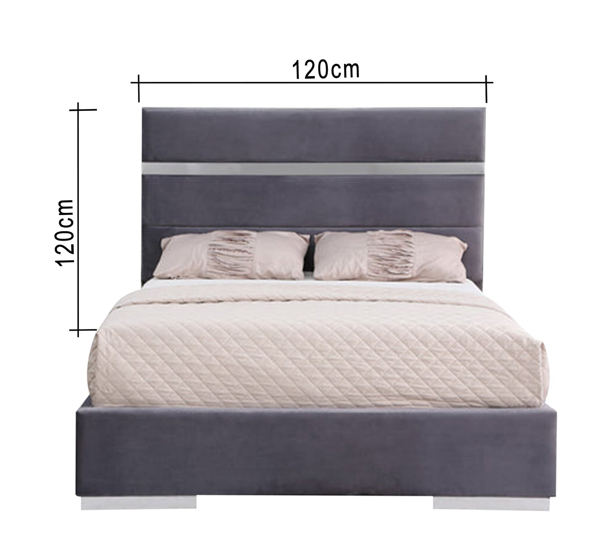 Single bed divided into two parts, dark grey - Vitrine Furniture - Furniture
