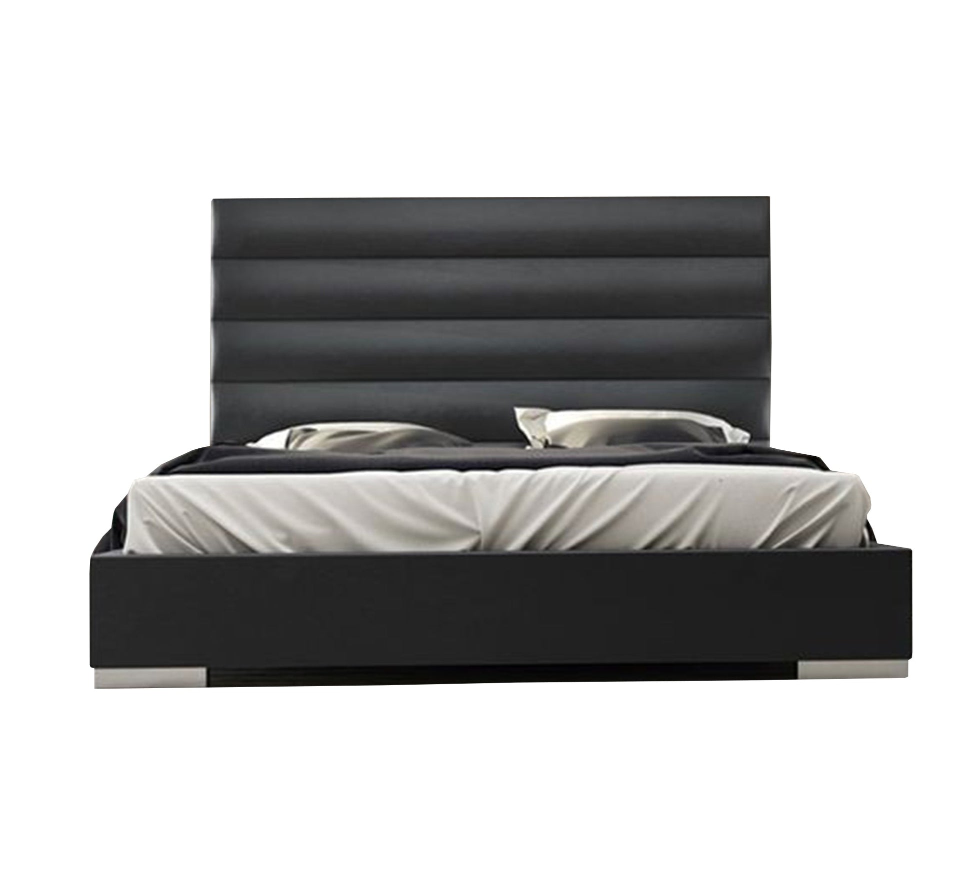 Single bed with black upholstery - Vitrine Furniture - Furniture