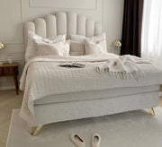 Single bed with longitudinally ribbed backrest - Vitrine Furniture - Furniture