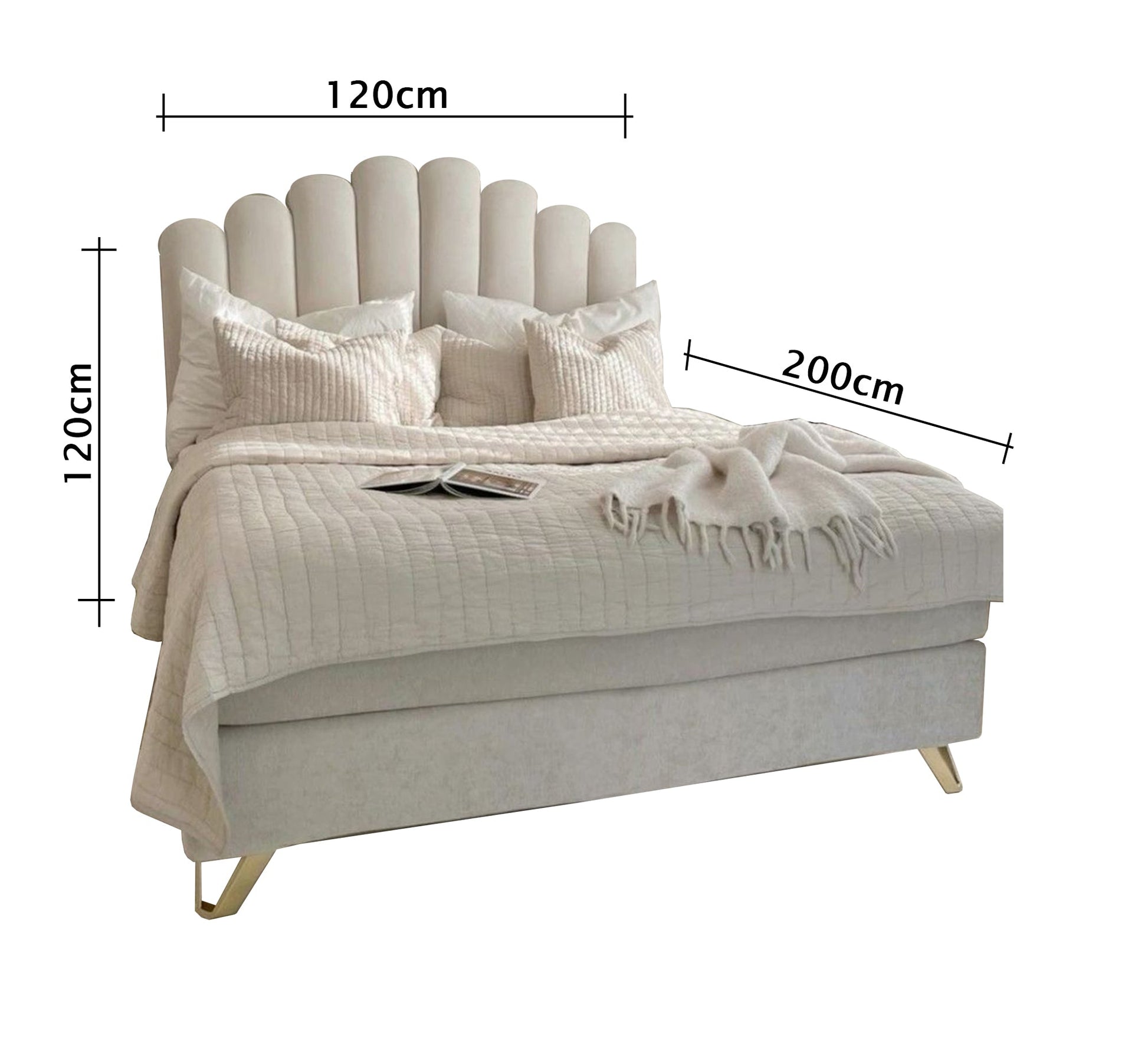 Single bed with longitudinally ribbed backrest - Vitrine Furniture - Furniture