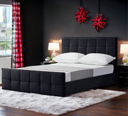 Single bed with square upholstery - Vitrine Furniture - Furniture