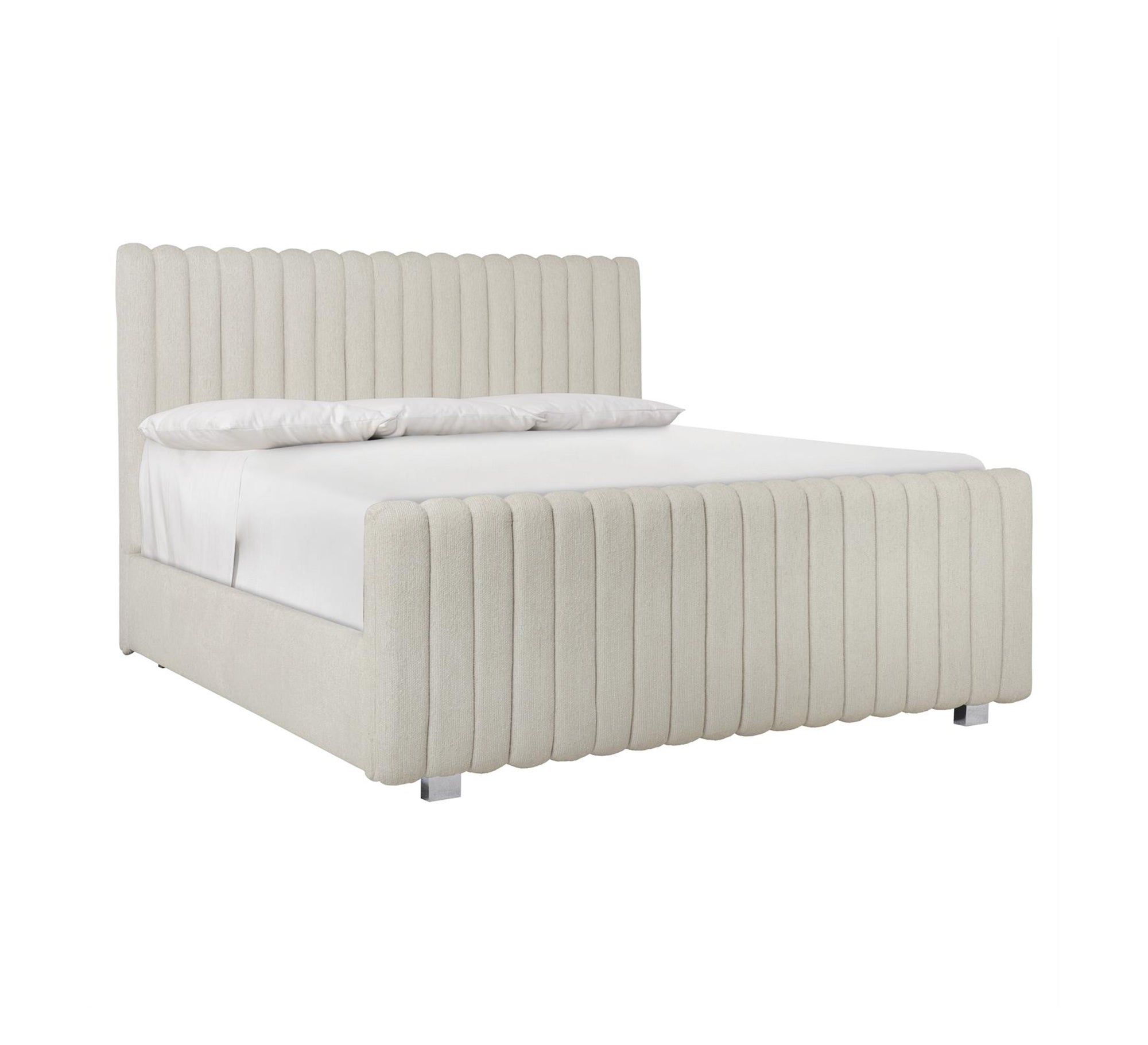 Single bed with upholstered and ribbed backrest - Vitrine Furniture - Furniture