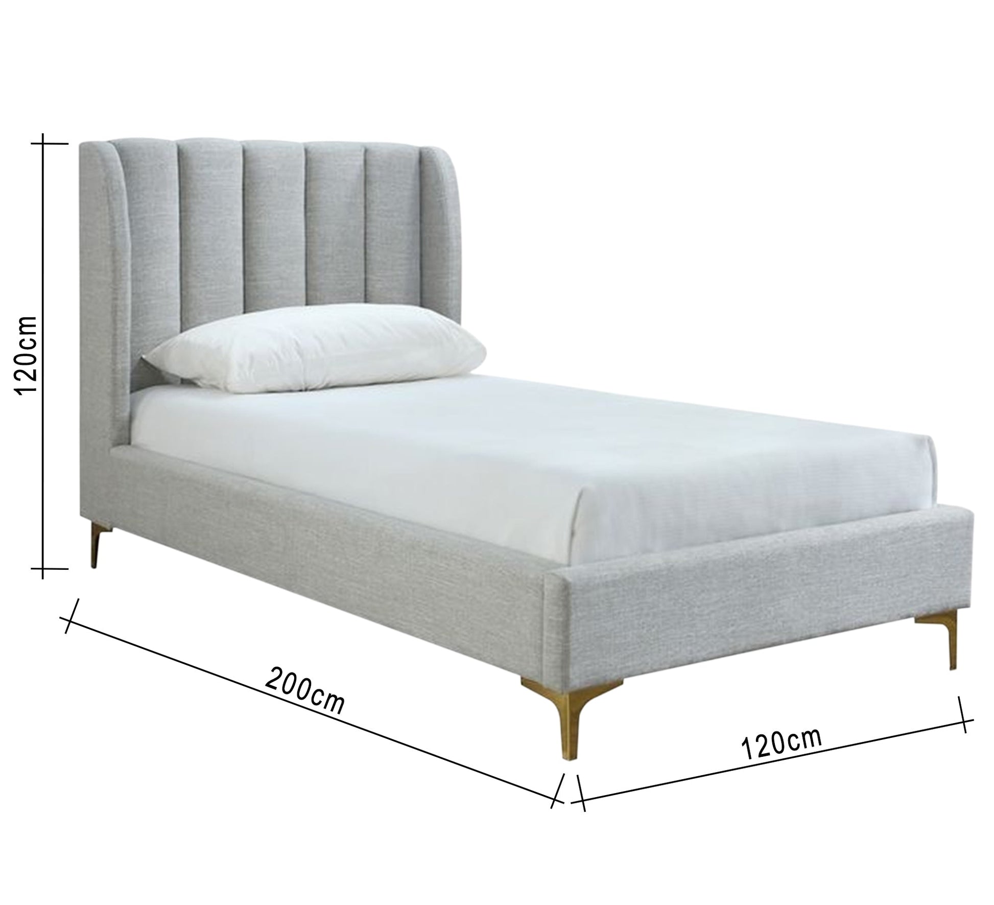 Single bed with upholstered back - Vitrine Furniture - Furniture