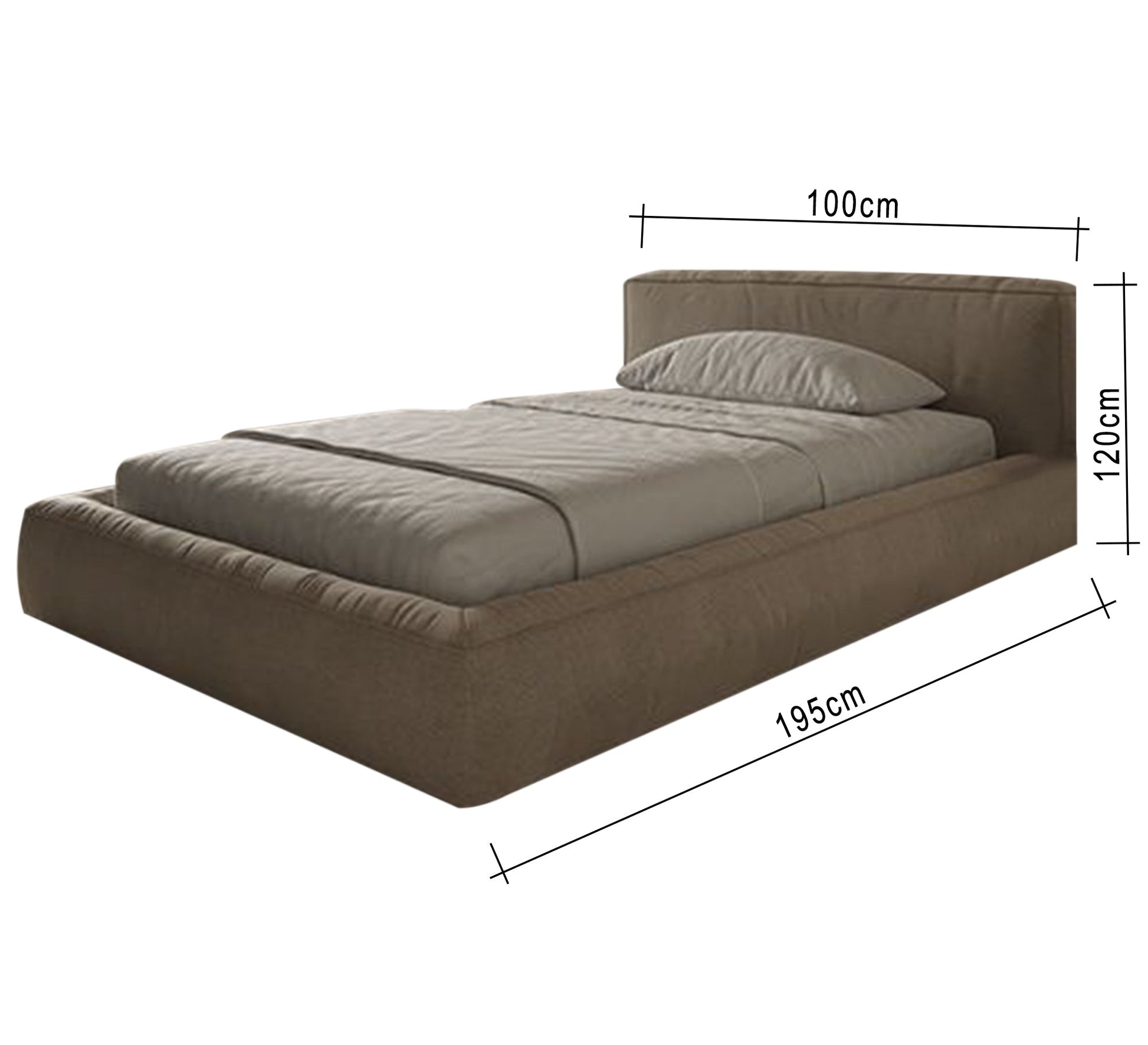 Single beds simple design neutral comfortable modern - Vitrine Furniture - Furniture