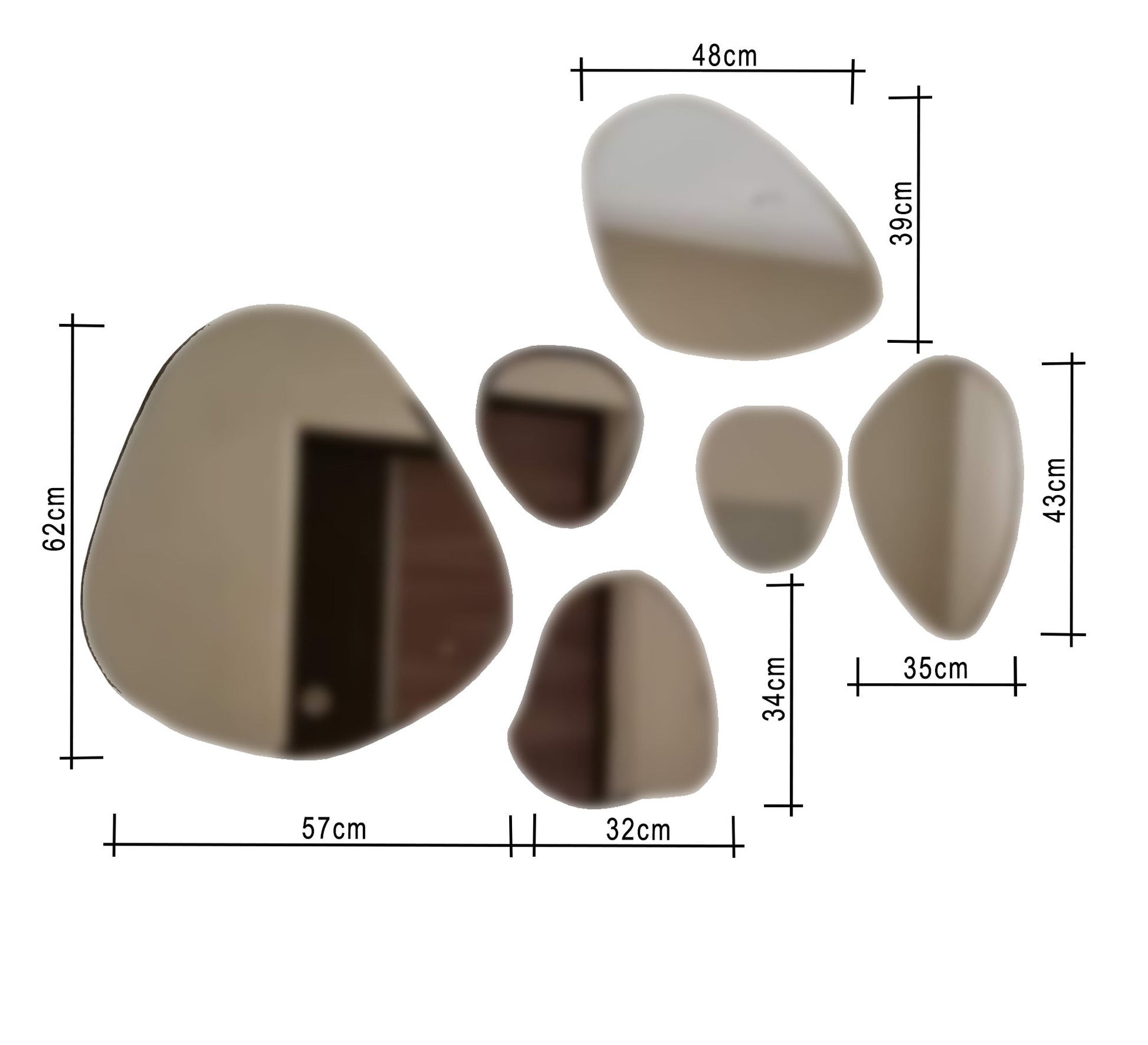 Six - piece mirror set - Vitrine Furniture - Décor