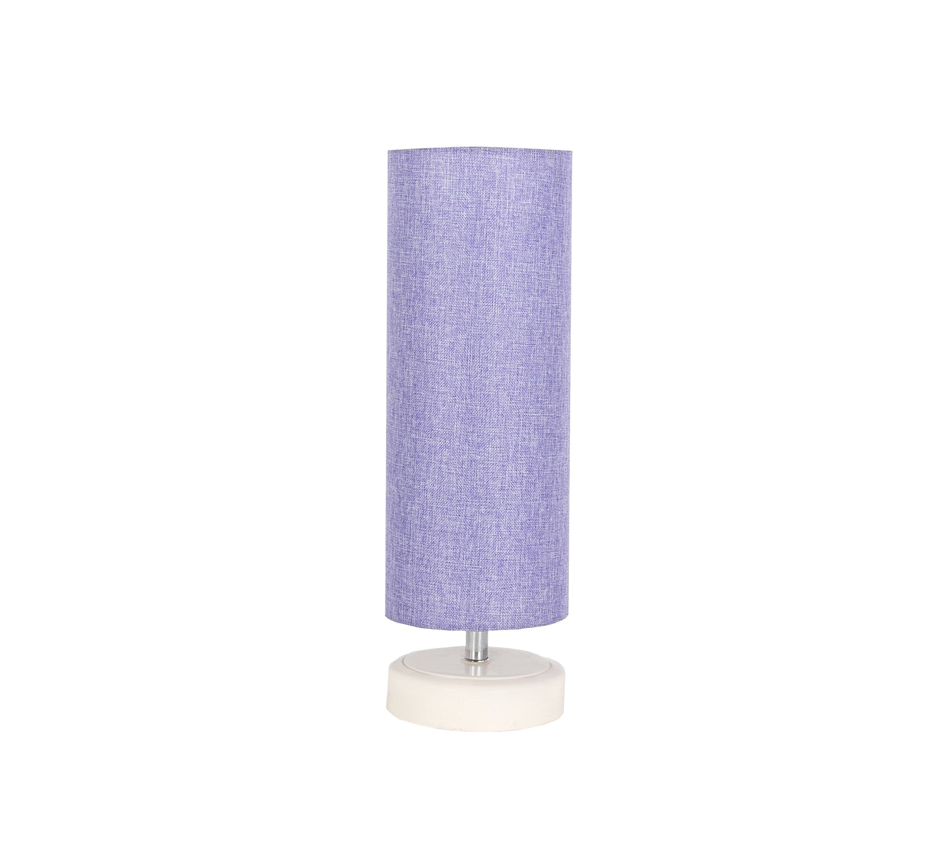 Sky blue cylindrical lamp with white base - Vitrine Furniture - Lighting