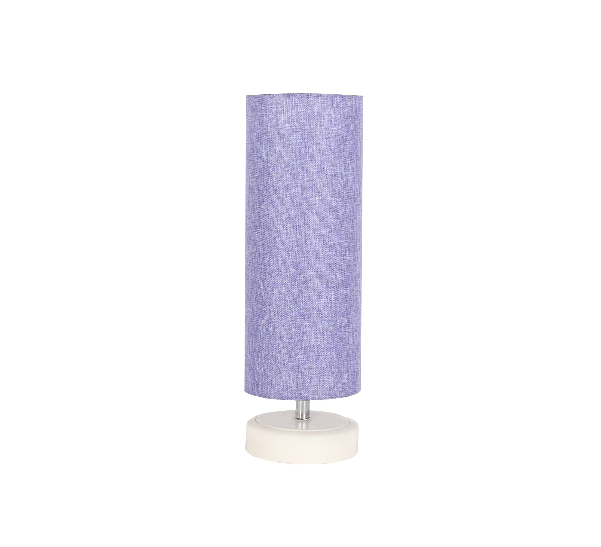Sky blue cylindrical lamp with white base - Vitrine Furniture - Lighting