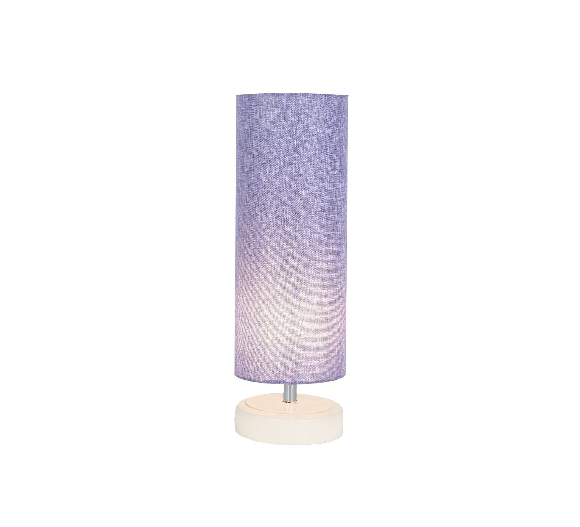 Sky blue cylindrical lamp with white base - Vitrine Furniture - Lighting