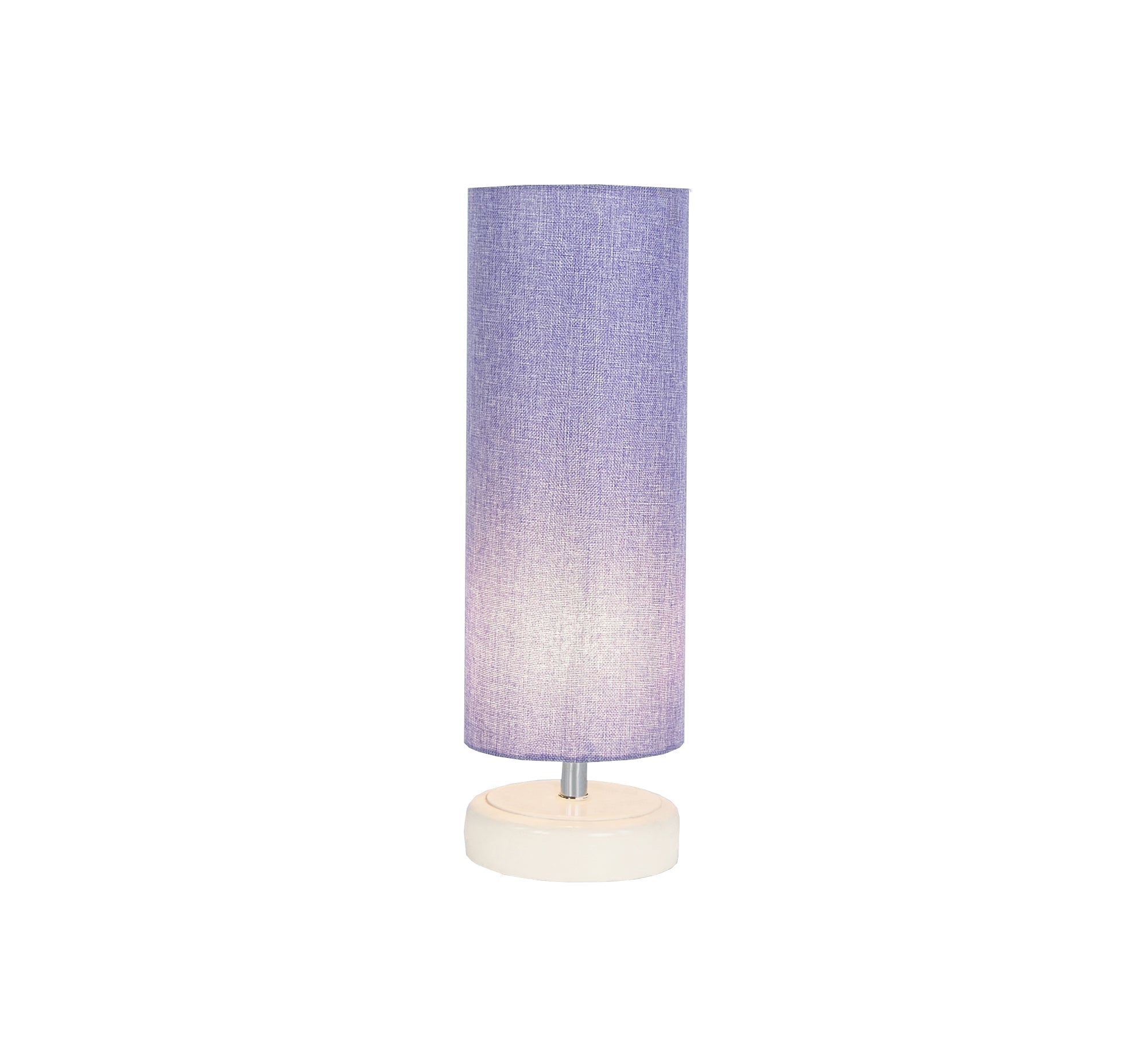 Sky blue cylindrical lamp with white base - Vitrine Furniture - Lighting