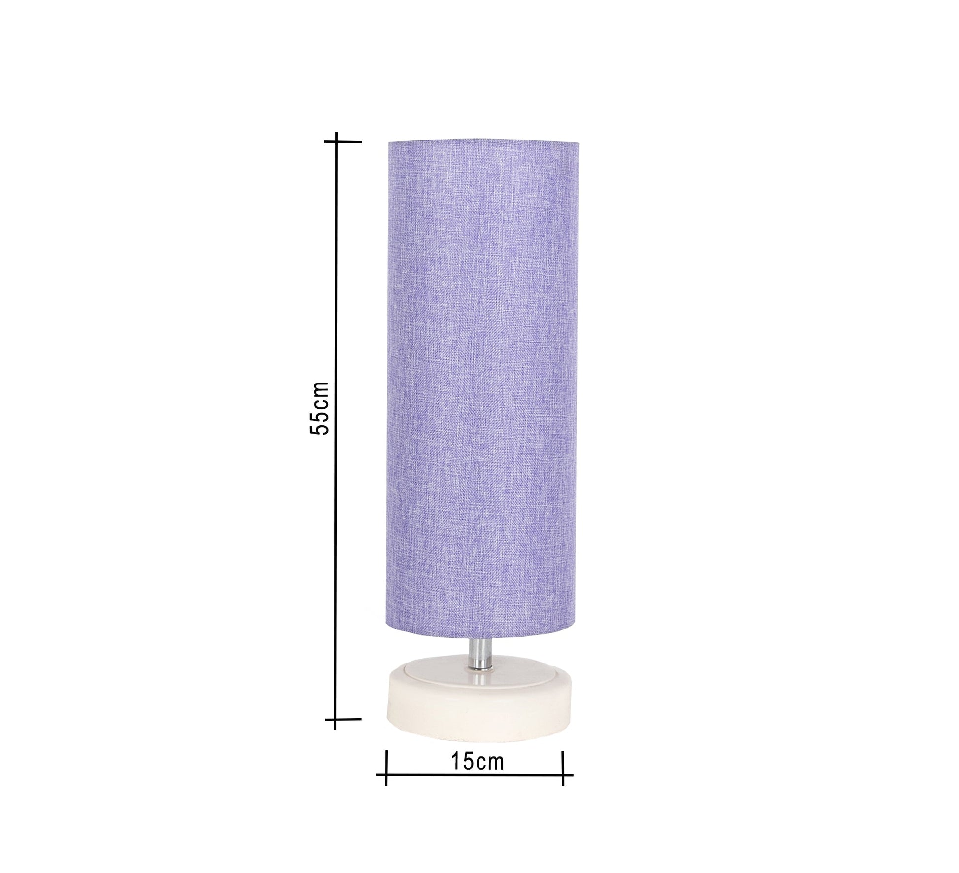 Sky blue cylindrical lamp with white base - Vitrine Furniture - Lighting