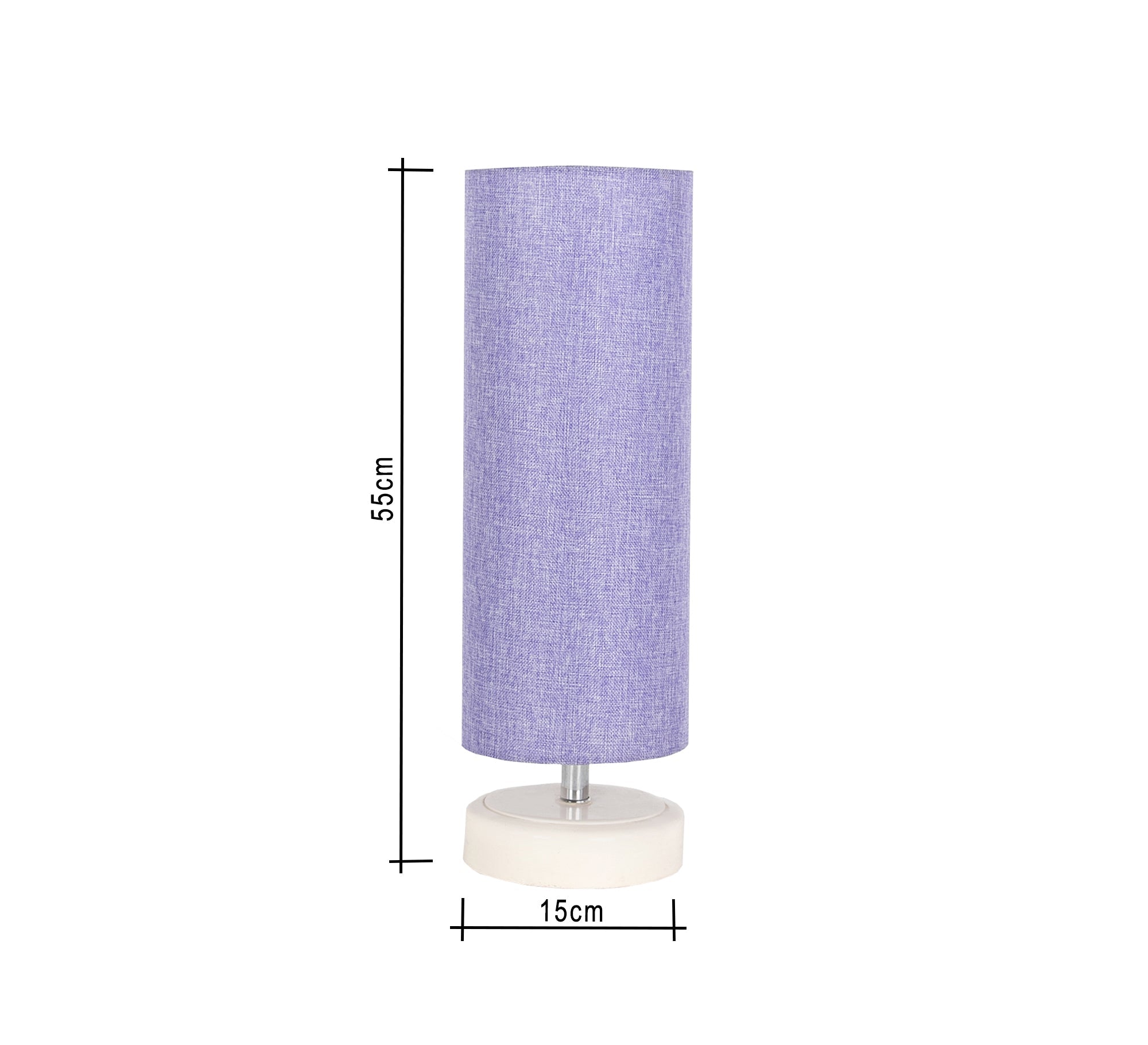 Sky blue cylindrical lamp with white base - Vitrine Furniture - Lighting