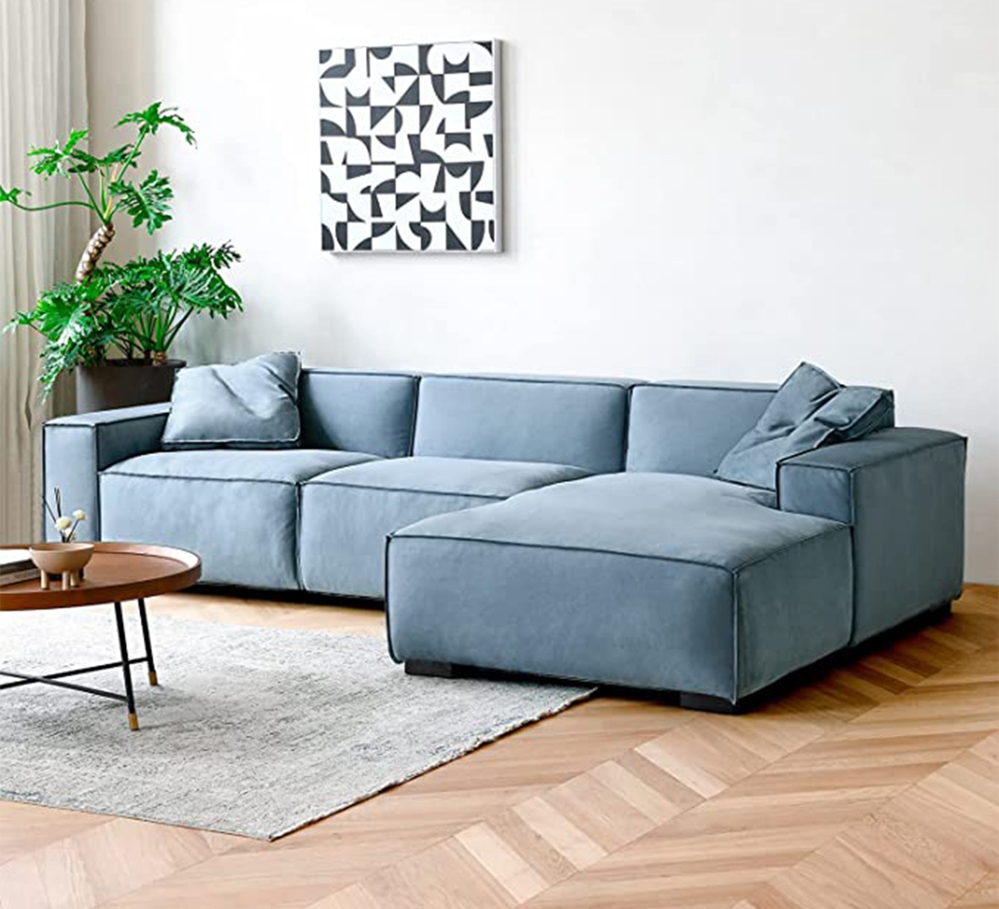 Sky blue L corner - Vitrine Furniture - Furniture