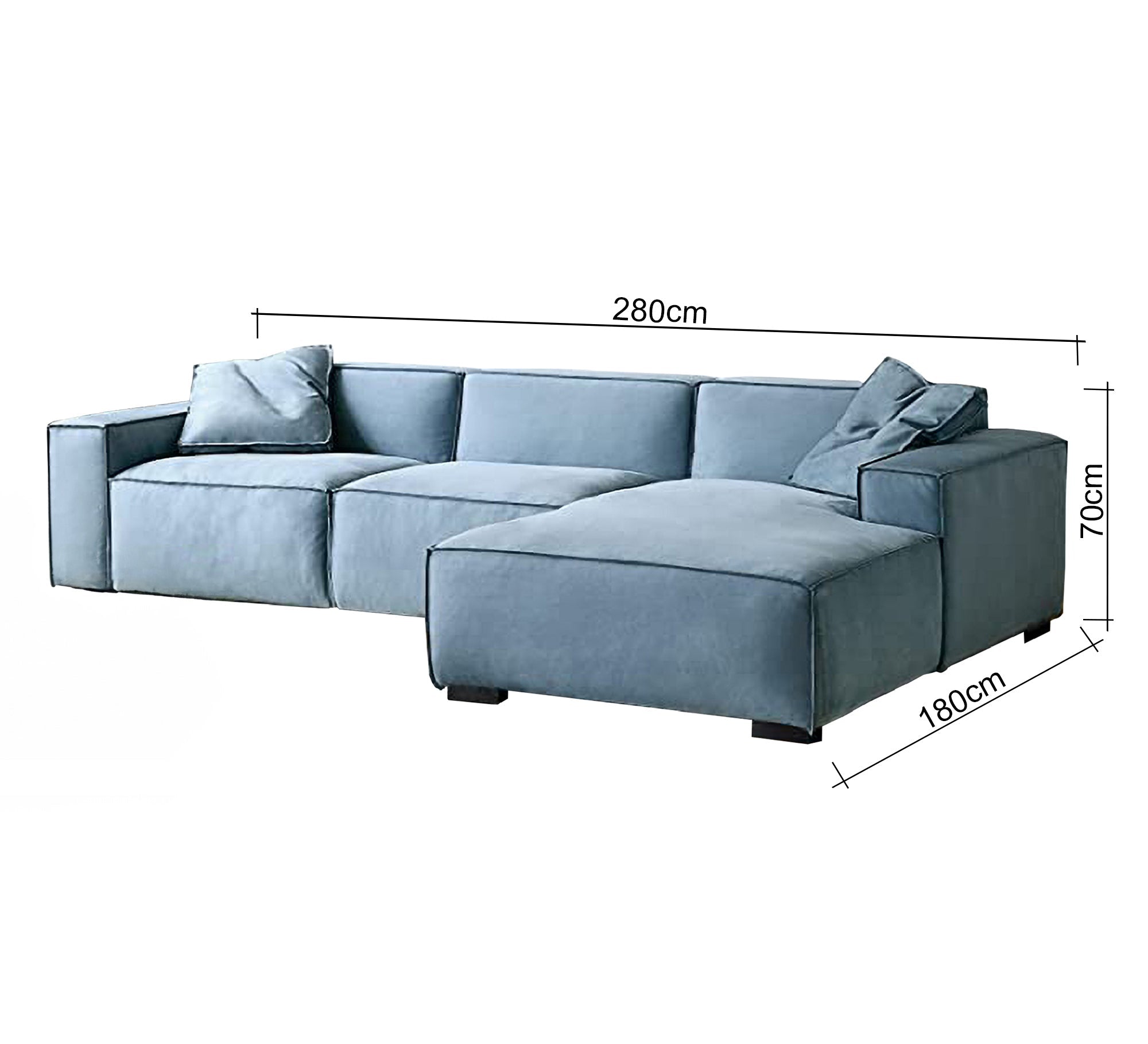 Sky blue L corner - Vitrine Furniture - Furniture