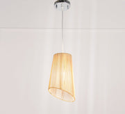 Slanted chabou ceiling lamp in beige - Vitrine Furniture - Lighting
