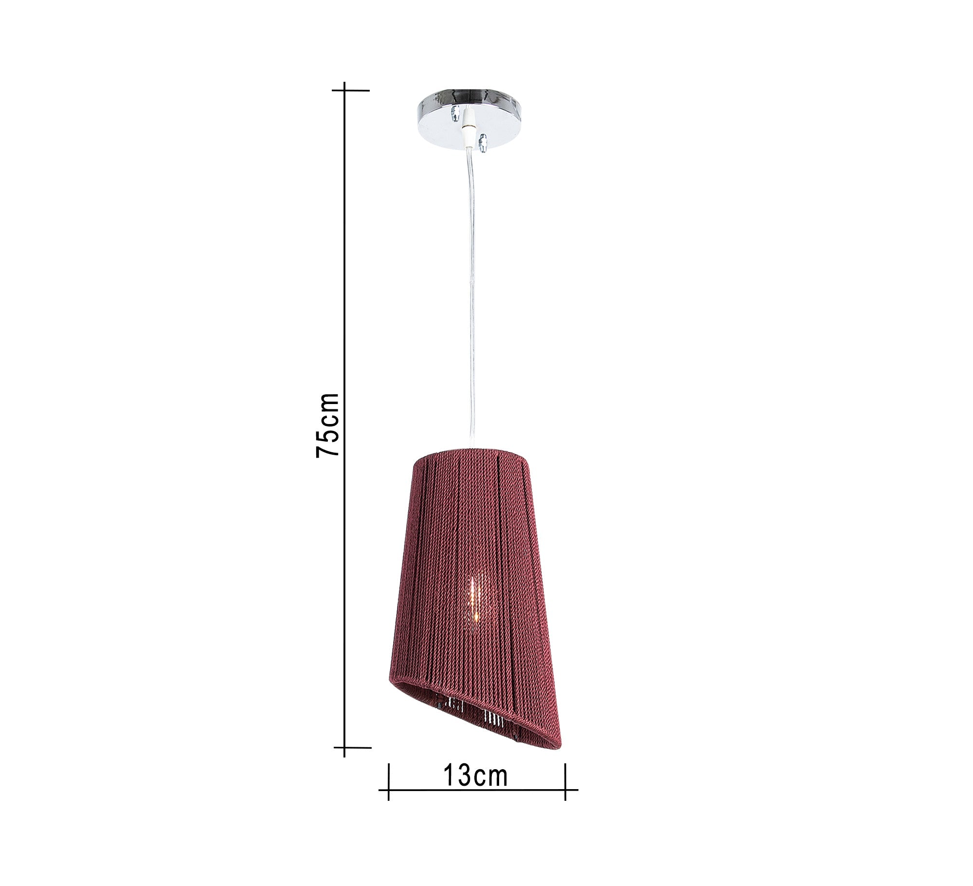 Slanted chabou ceiling lamp - Vitrine Furniture - Lighting