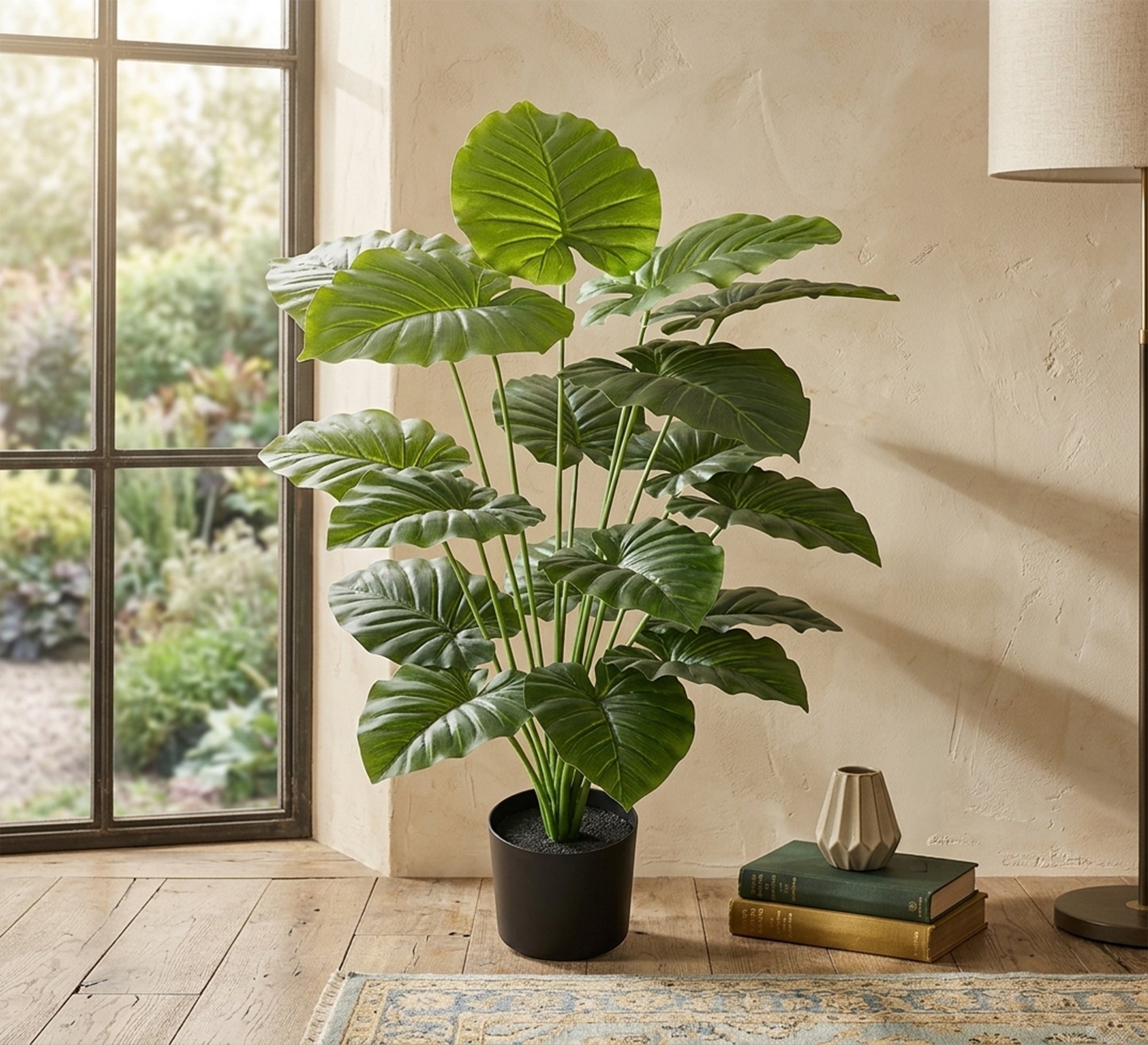 Sleek Black Plastic & Leather Elegance - Vitrine Furniture - Pots & Plants