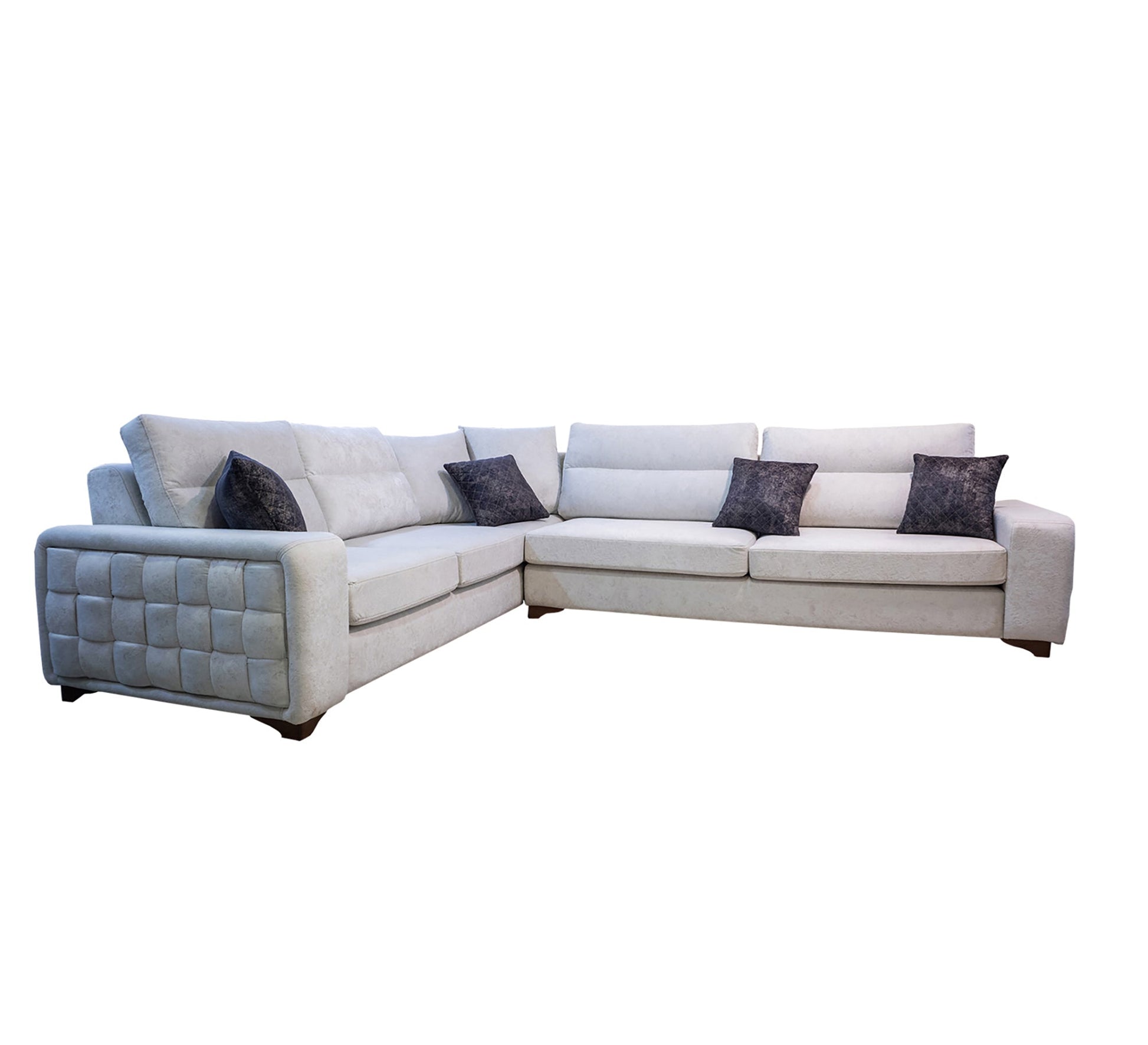 Sleek I - Shape Sofa for Modern Comfort - Vitrine Furniture - L - shape sofa set