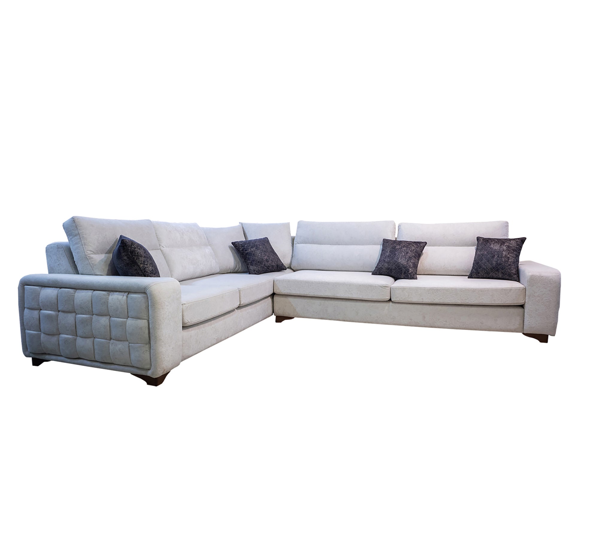 Sleek I - Shape Sofa for Modern Comfort - Vitrine Furniture - L - shape sofa set
