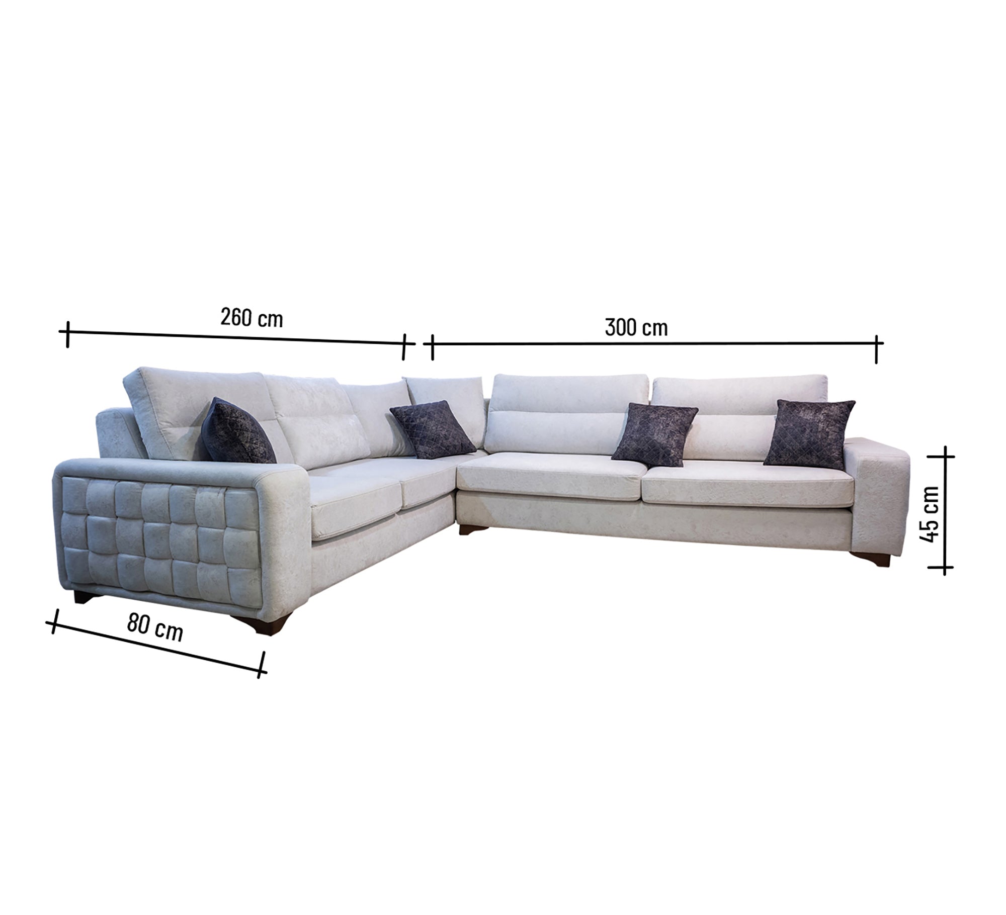 Sleek I - Shape Sofa for Modern Comfort - Vitrine Furniture - L - shape sofa set