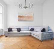 Sleek I - Shape Sofa for Modern Comfort - Vitrine Furniture - L - shape sofa set